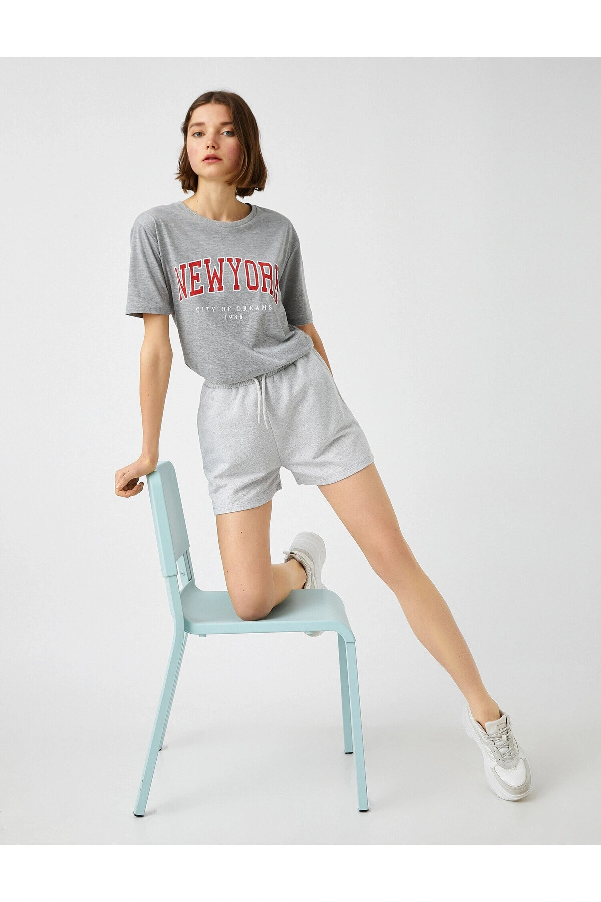 Mini Şort Cepli Beli Lastikli Bağlamalı