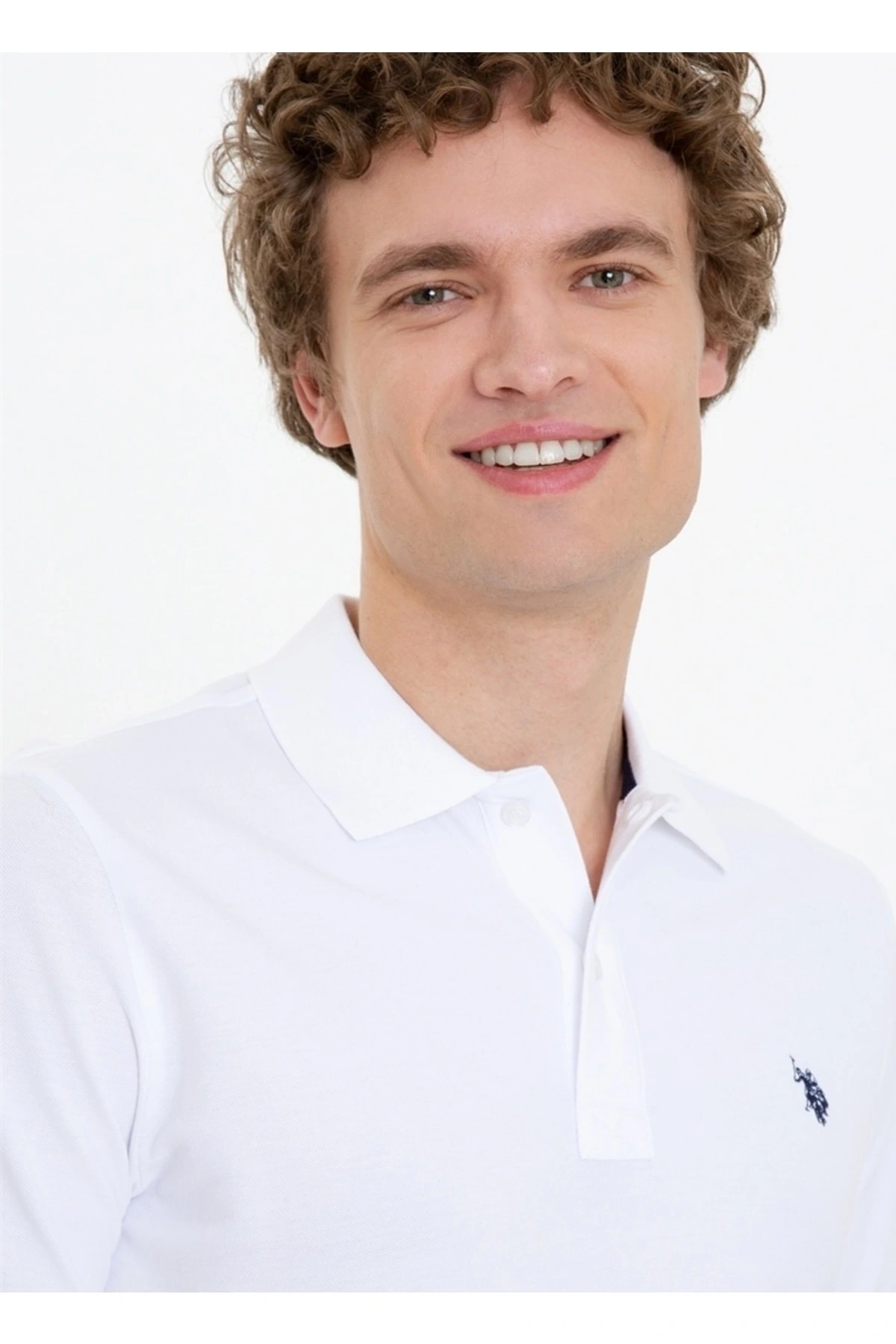 Polo Yaka Slim Fit Beyaz Erkek T-shirt