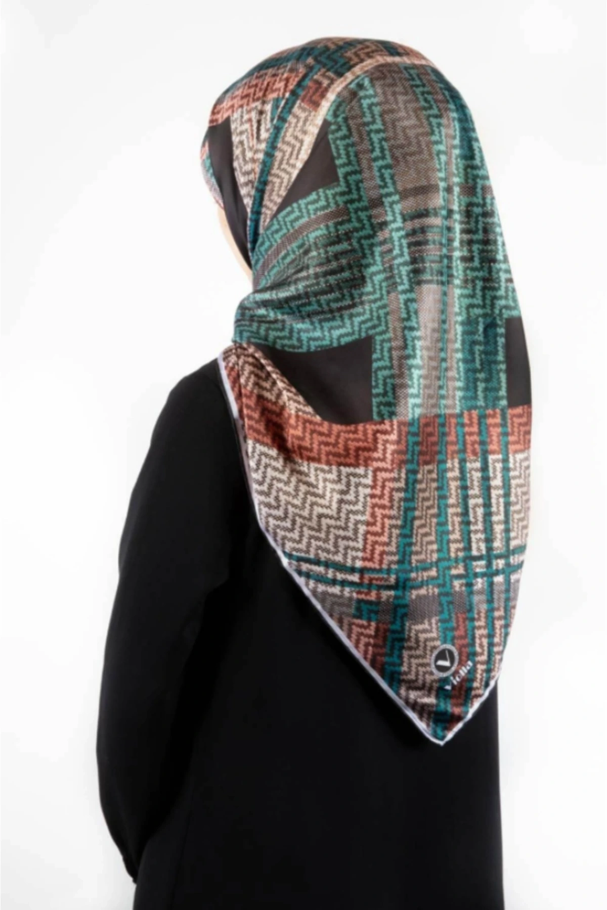 Kadın Twill Eşarp Petrol Yeşili 90x90