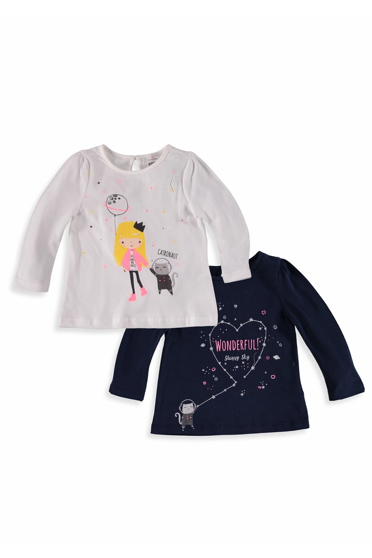 Ekru Kız Bebek T-Shirt 7K2899Z1