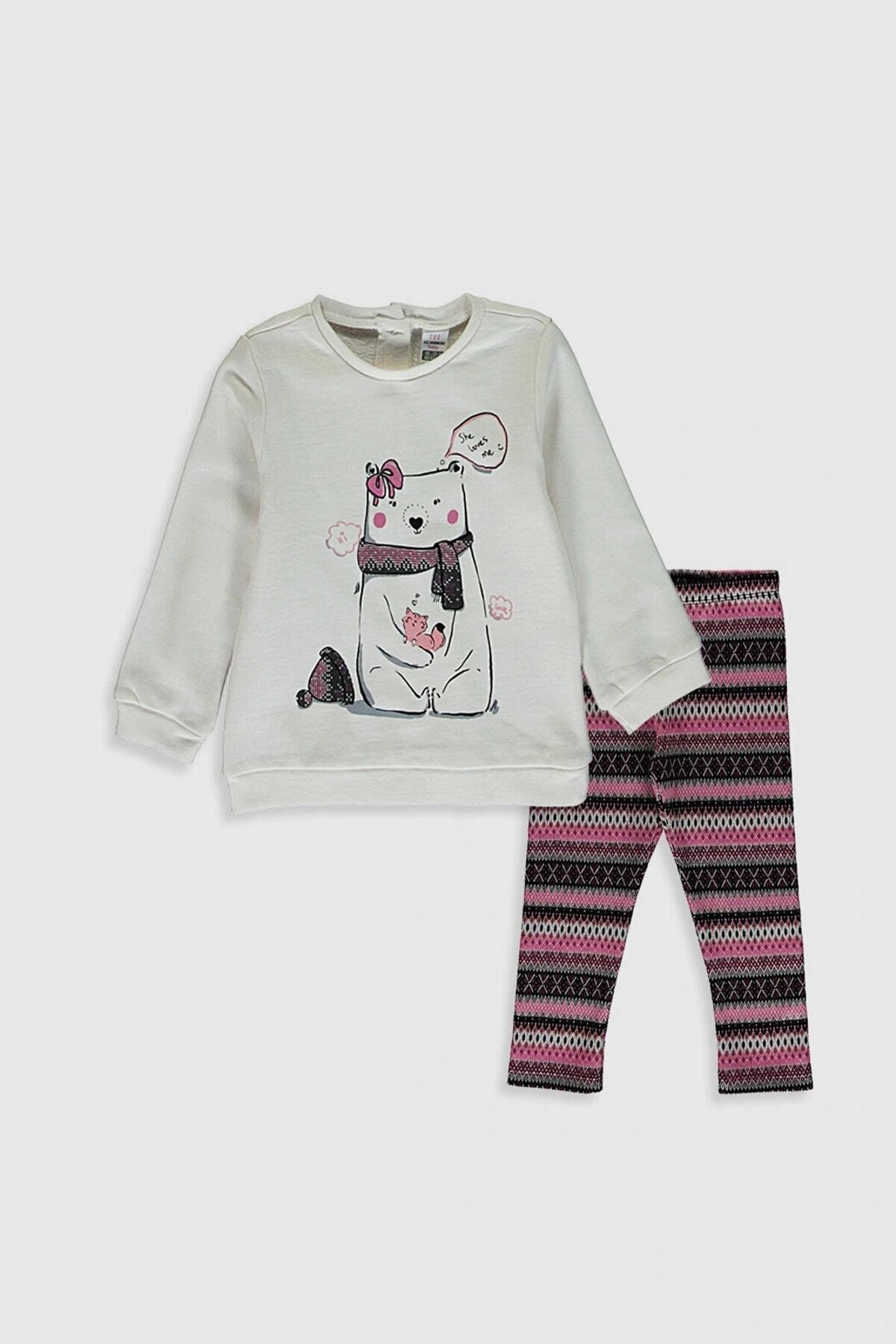 Kız Bebek Uçuk Pembe Fqg Alt-üst Takım