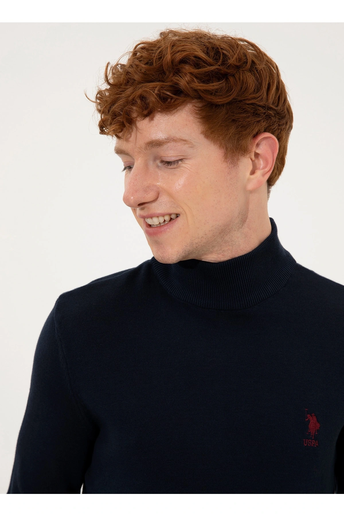 Tam Balıkçı Yaka Lacivert Erkek Kazak Ybs-sk22