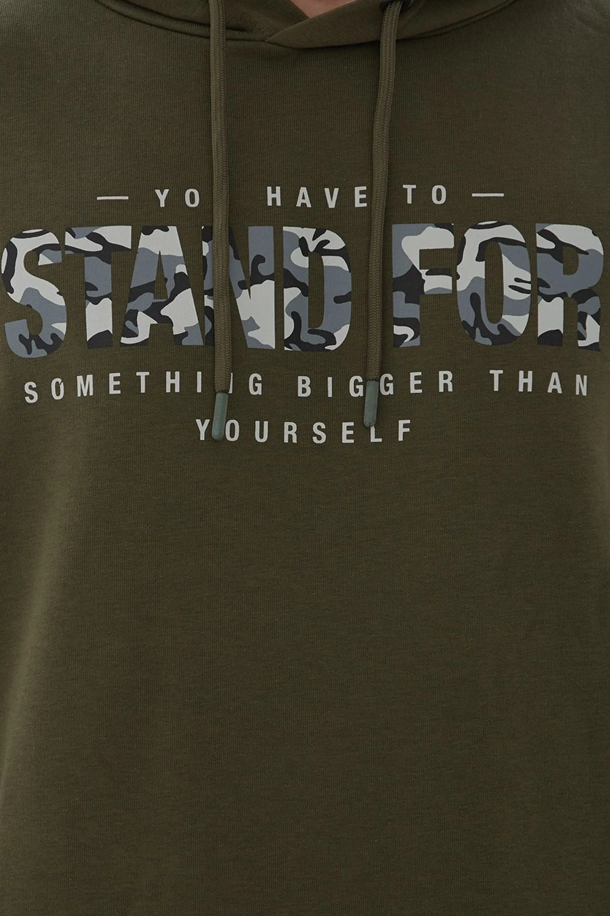 Baskılı Sweatshirt Haki / Khaki