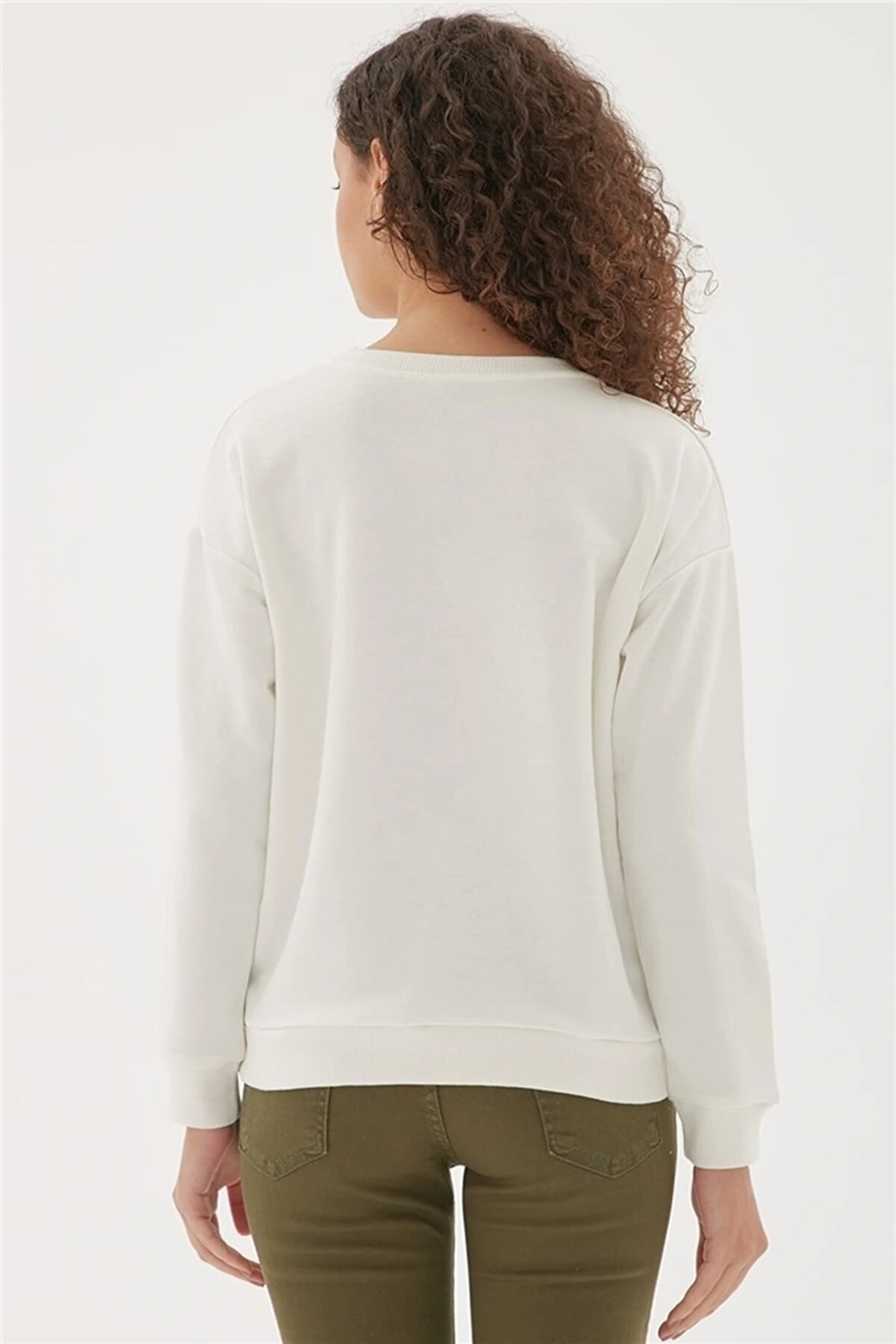 22k0842k1 Kadın Sweat Ekru