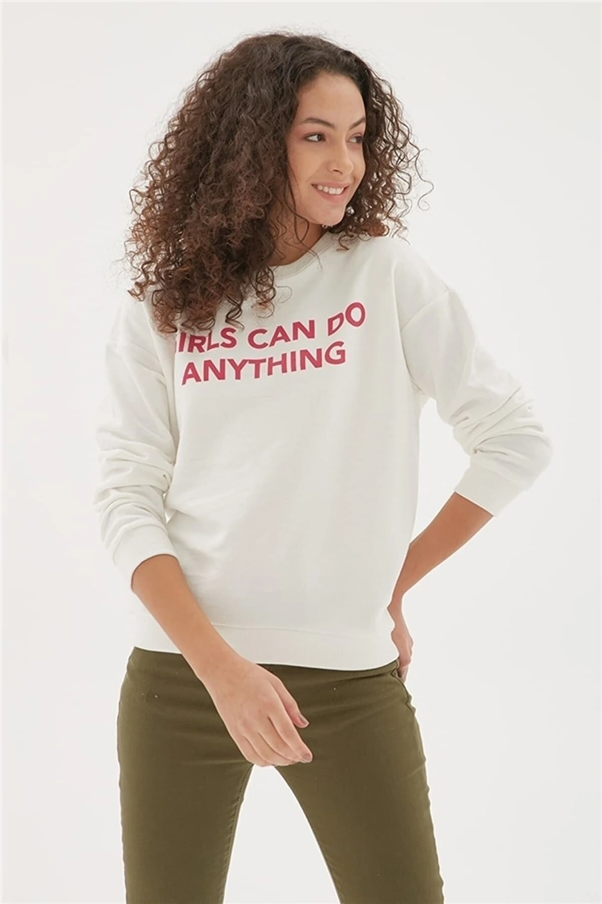22k0842k1 Kadın Sweat Ekru