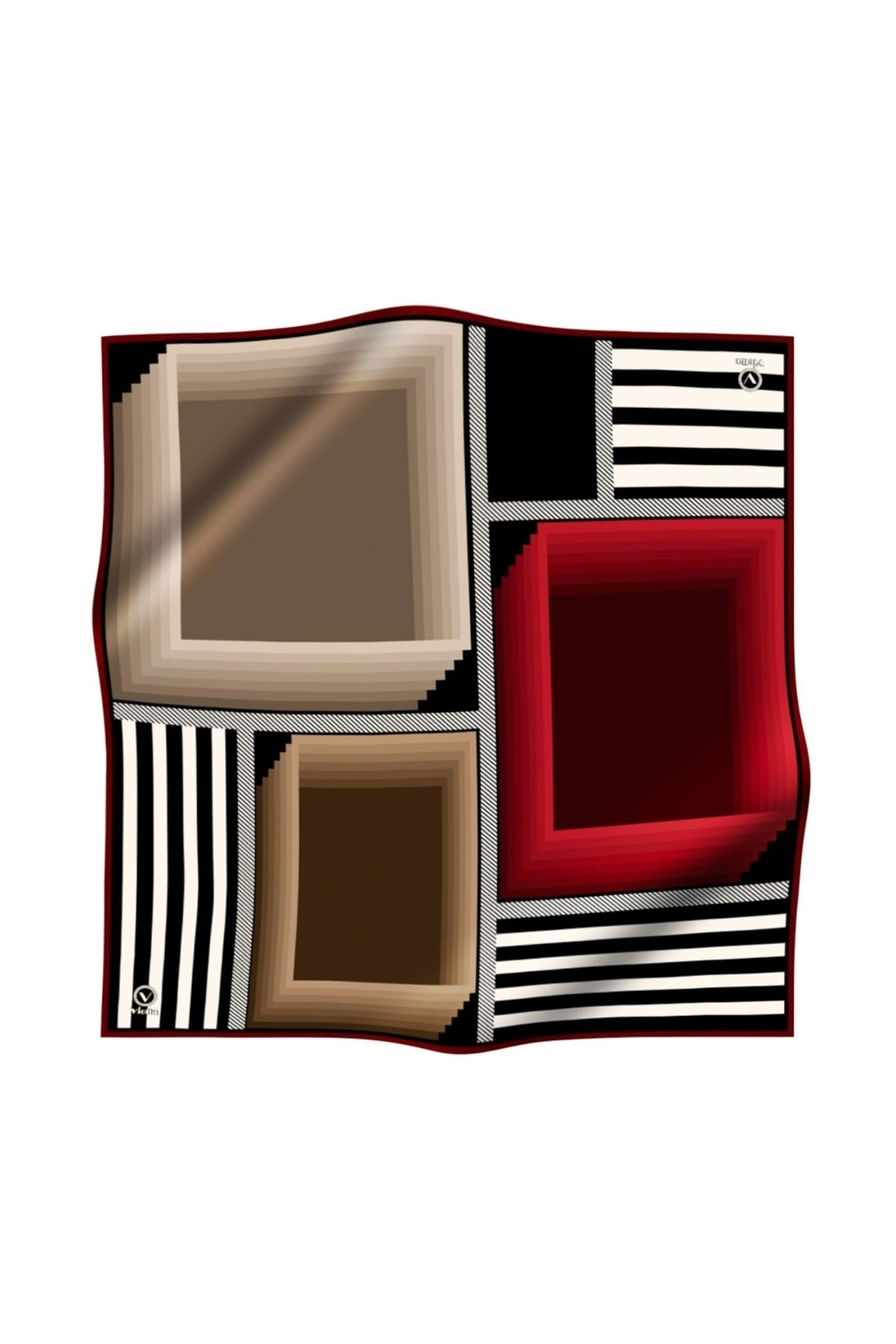 Kadın Twill Eşarp Bordo 90x90