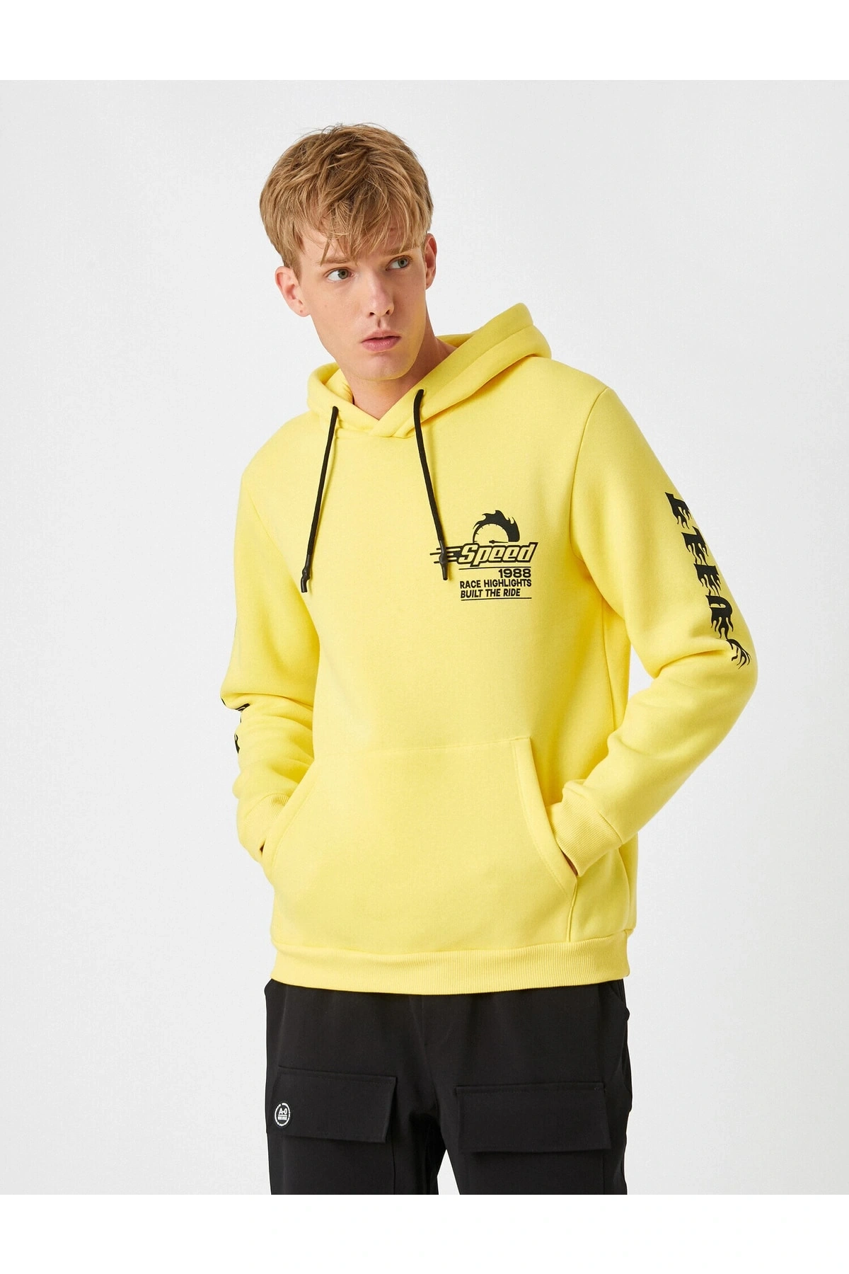 Baskılı Kapşonlu Sweatshirt