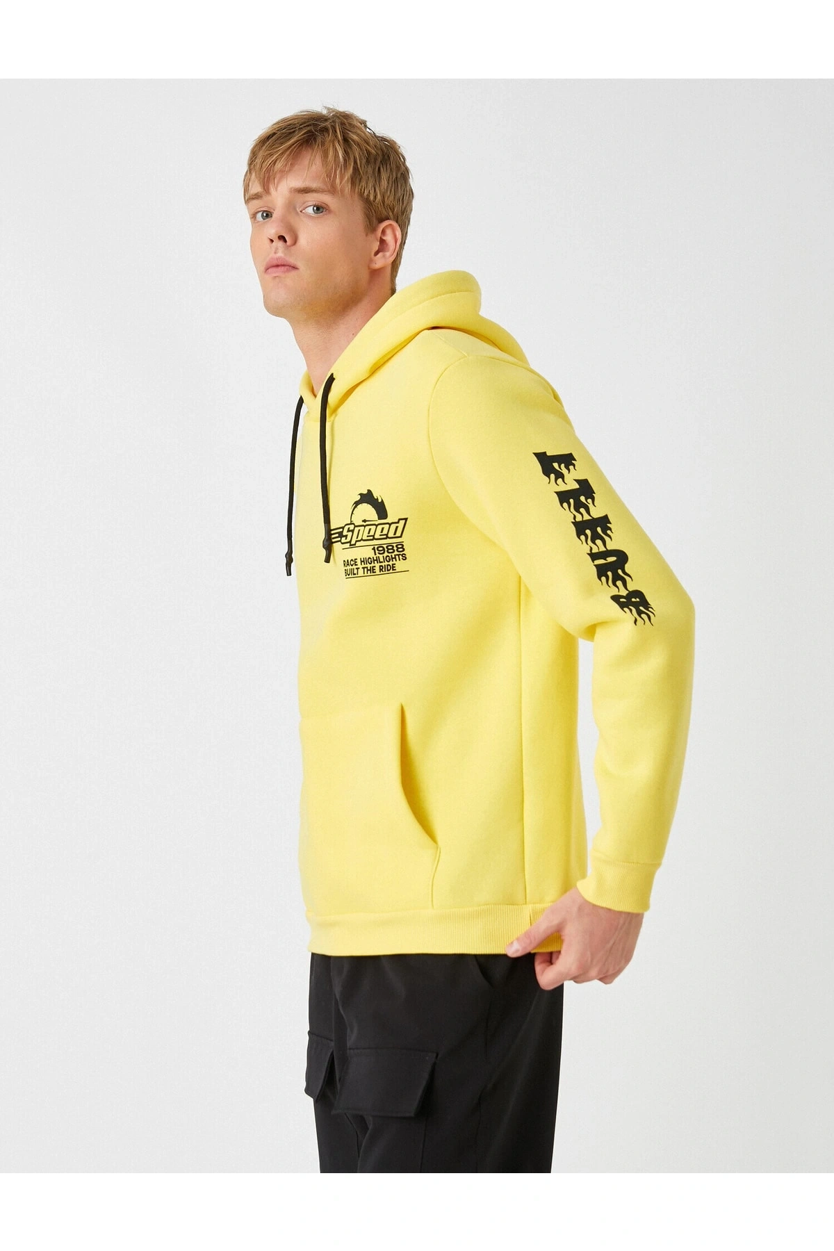 Baskılı Kapşonlu Sweatshirt