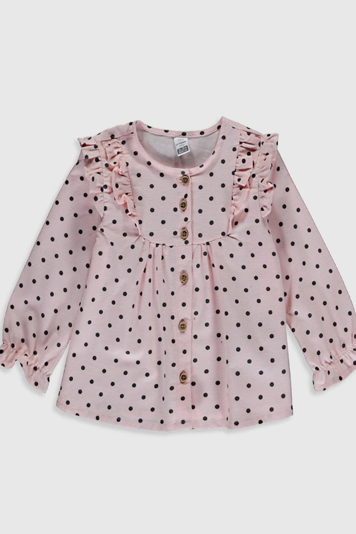 Kız Bebek Pembe Baskılı Lt4 Gömlek