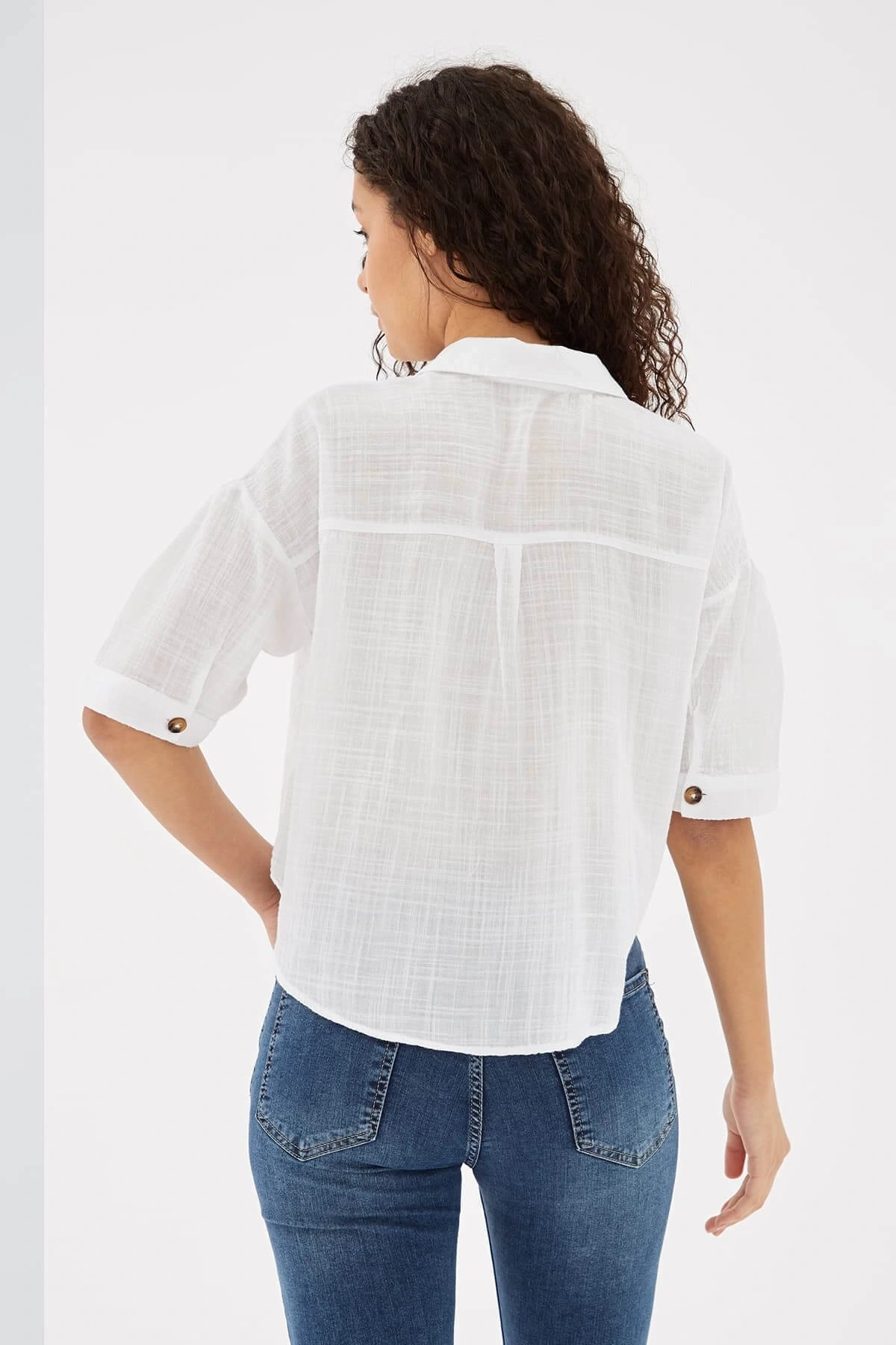 Crop Gömlek Beyaz / White