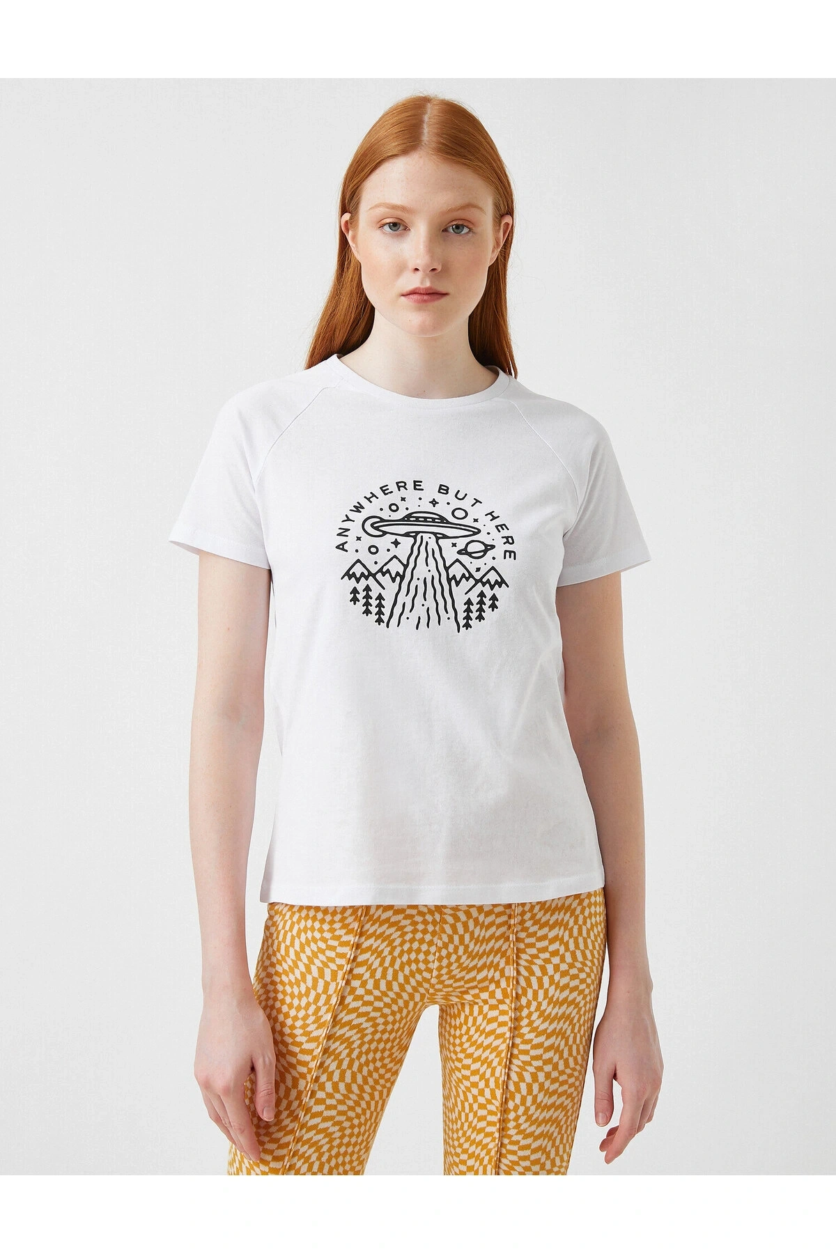 Kadın Ekru T-Shirt 2SAL10249IK