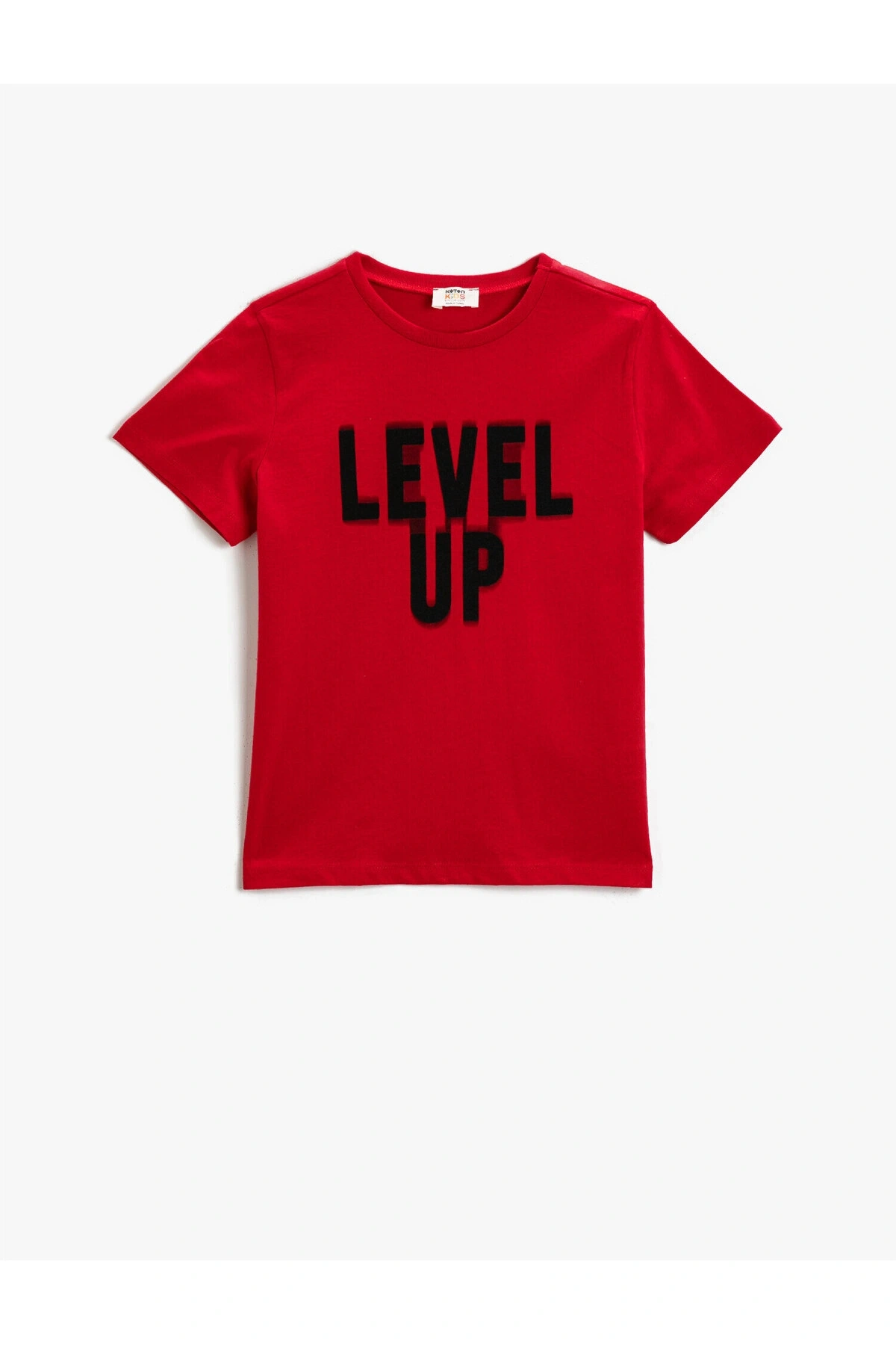 Erkek Çocuk Slogan Baskılı Kırmızı Tişört 2ykb16253ok