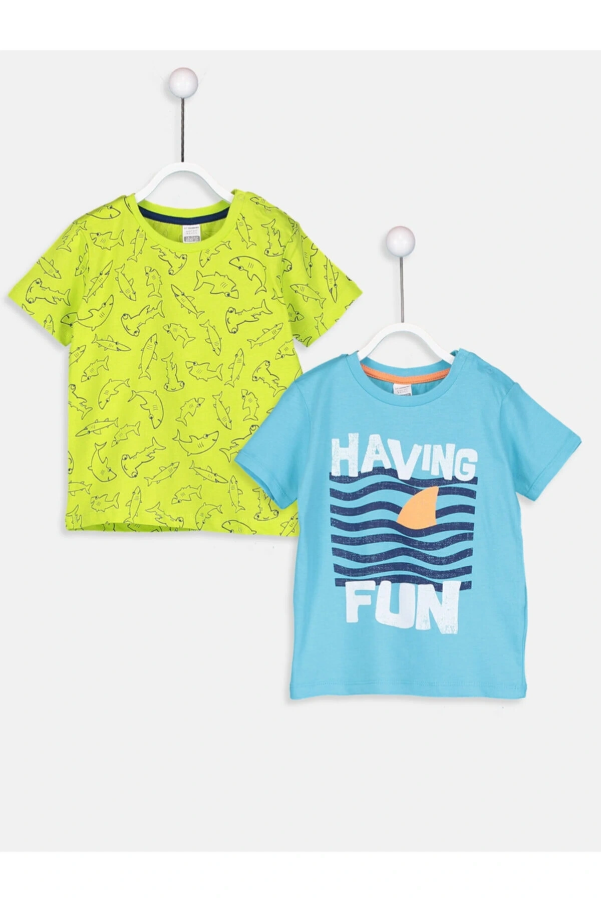 LCW baby Turkuaz Erkek Bebek Pamuklu Tişört