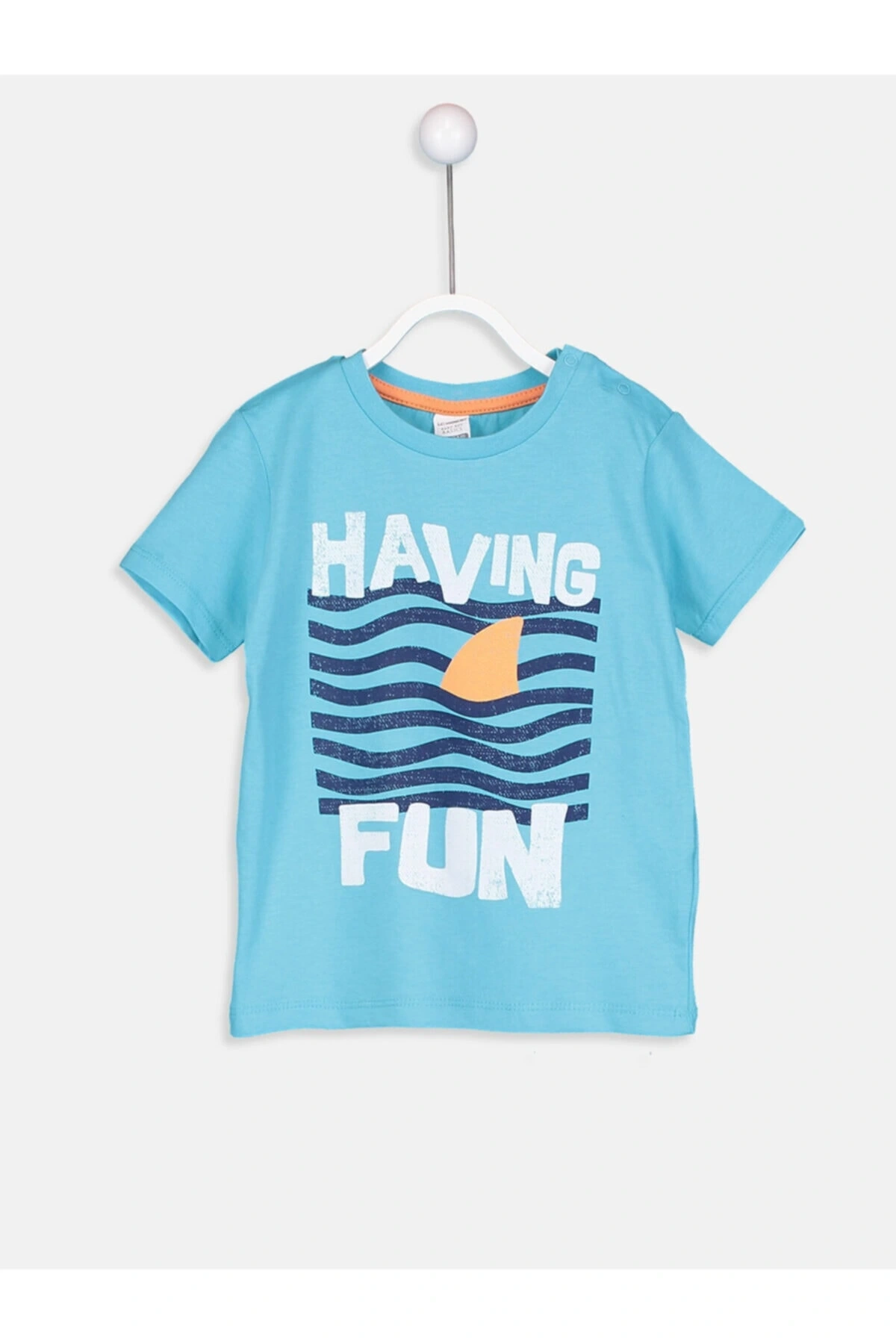 LCW baby Turkuaz Erkek Bebek Pamuklu Tişört