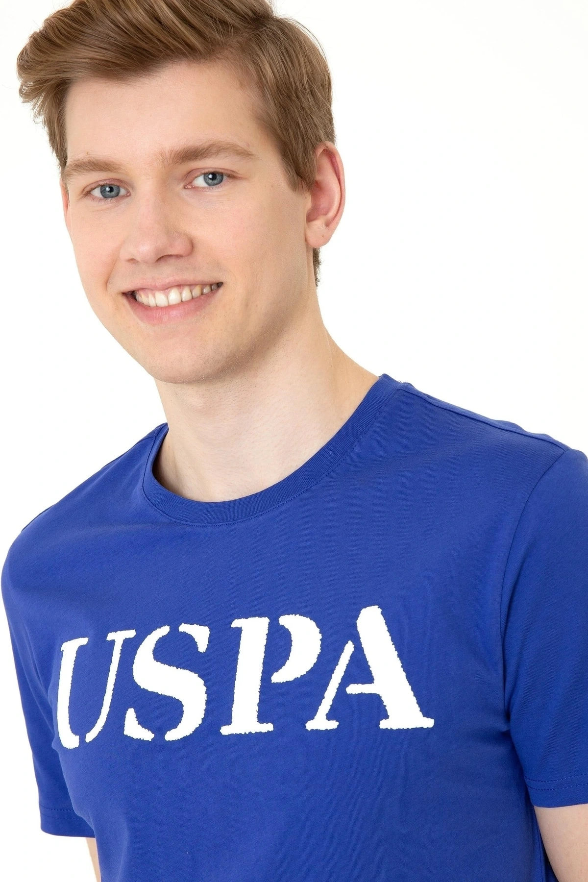 Erkek Royal Mavisi Bisiklet Yaka T-shirt Basic