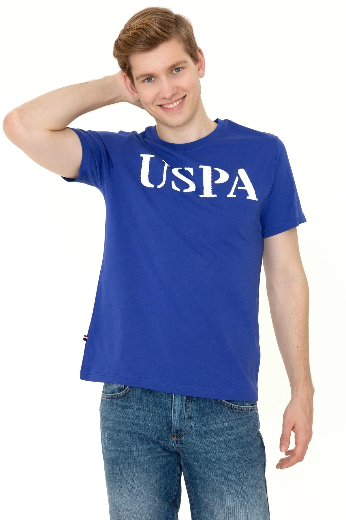 Erkek Royal Mavisi Bisiklet Yaka T-shirt Basic