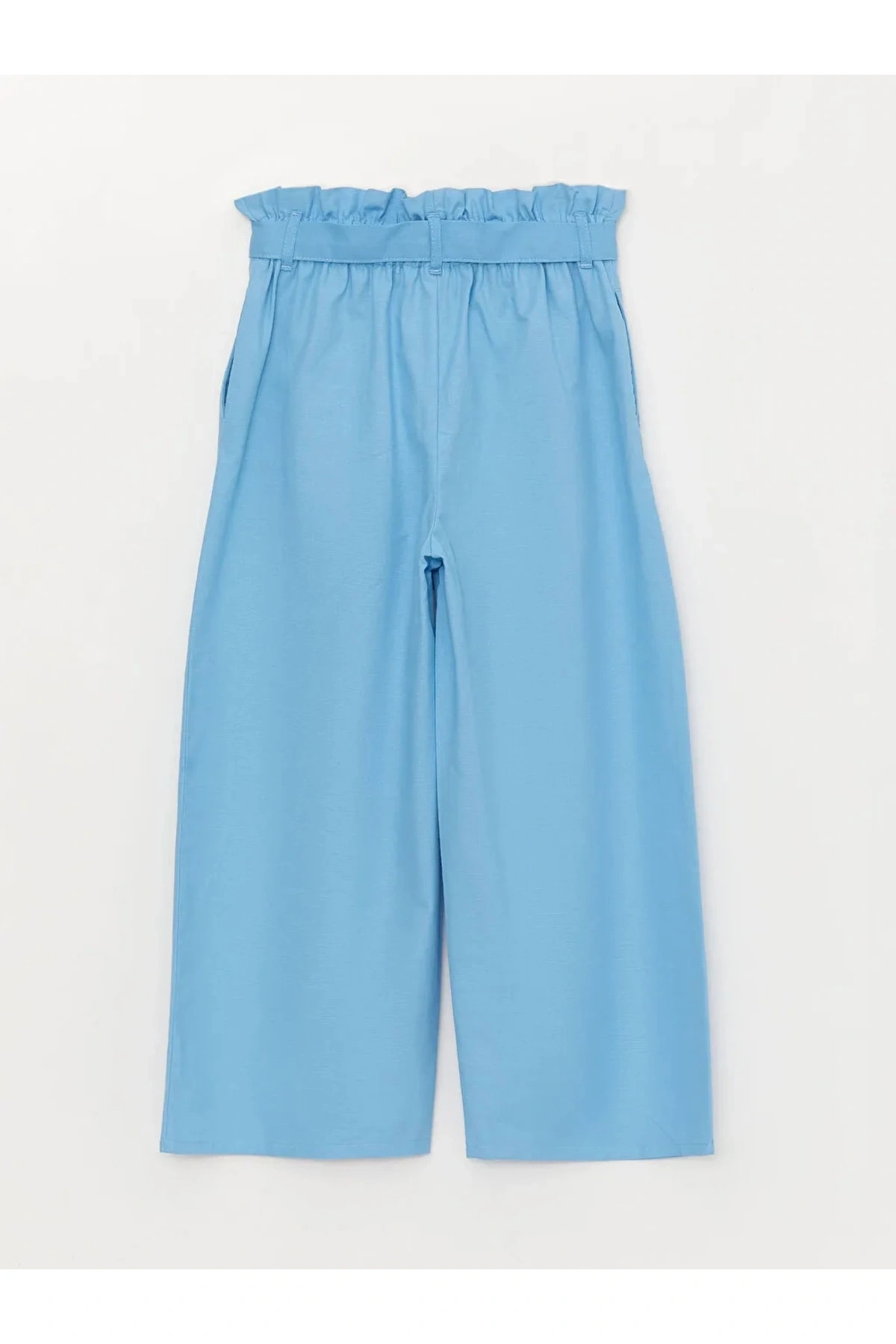 Beli Lastikli Basic Geniş Paça Kız Çocuk Capri