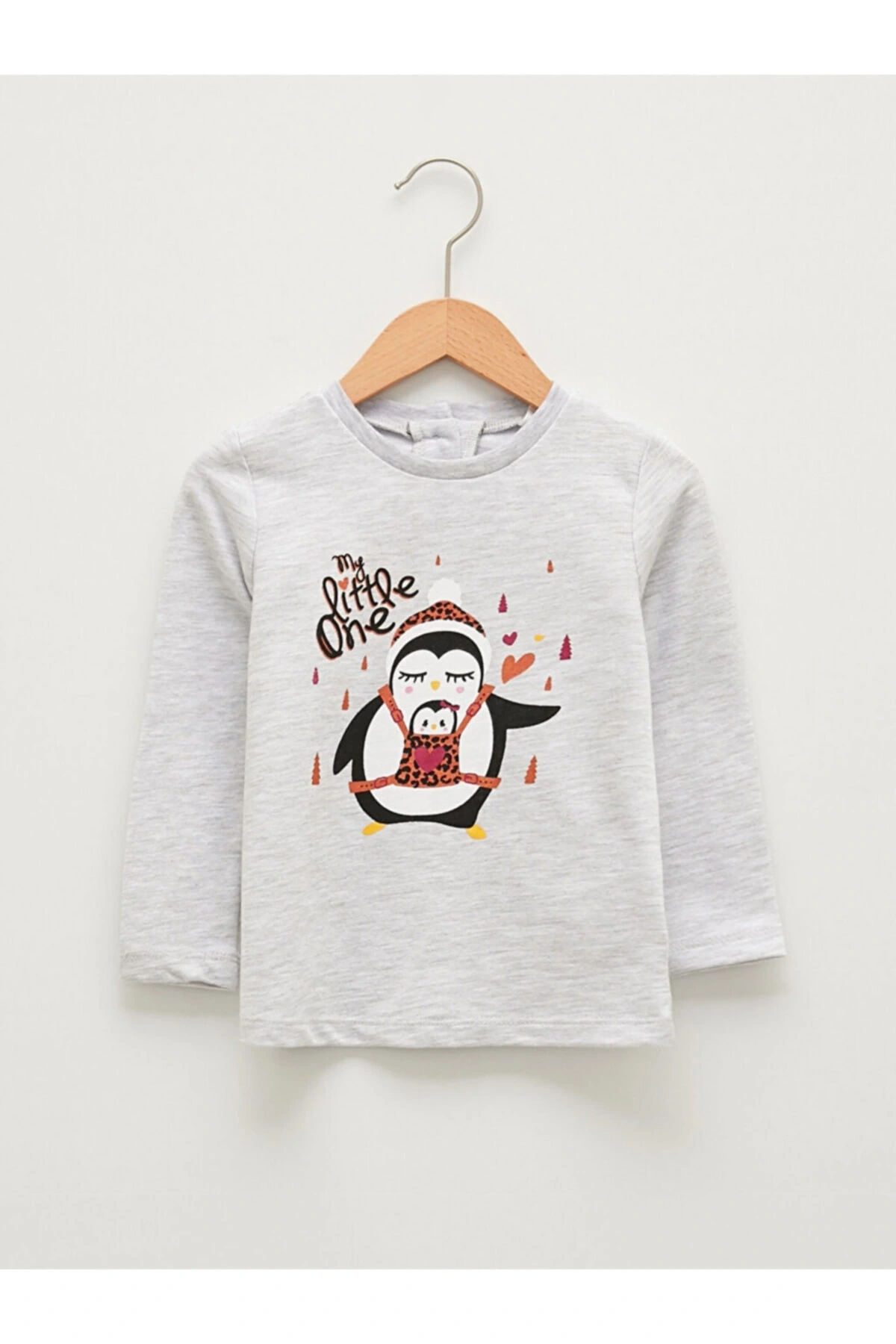 Bisiklet Yaka Uzun Kol Baskılı Kız Bebek Sweathirt
