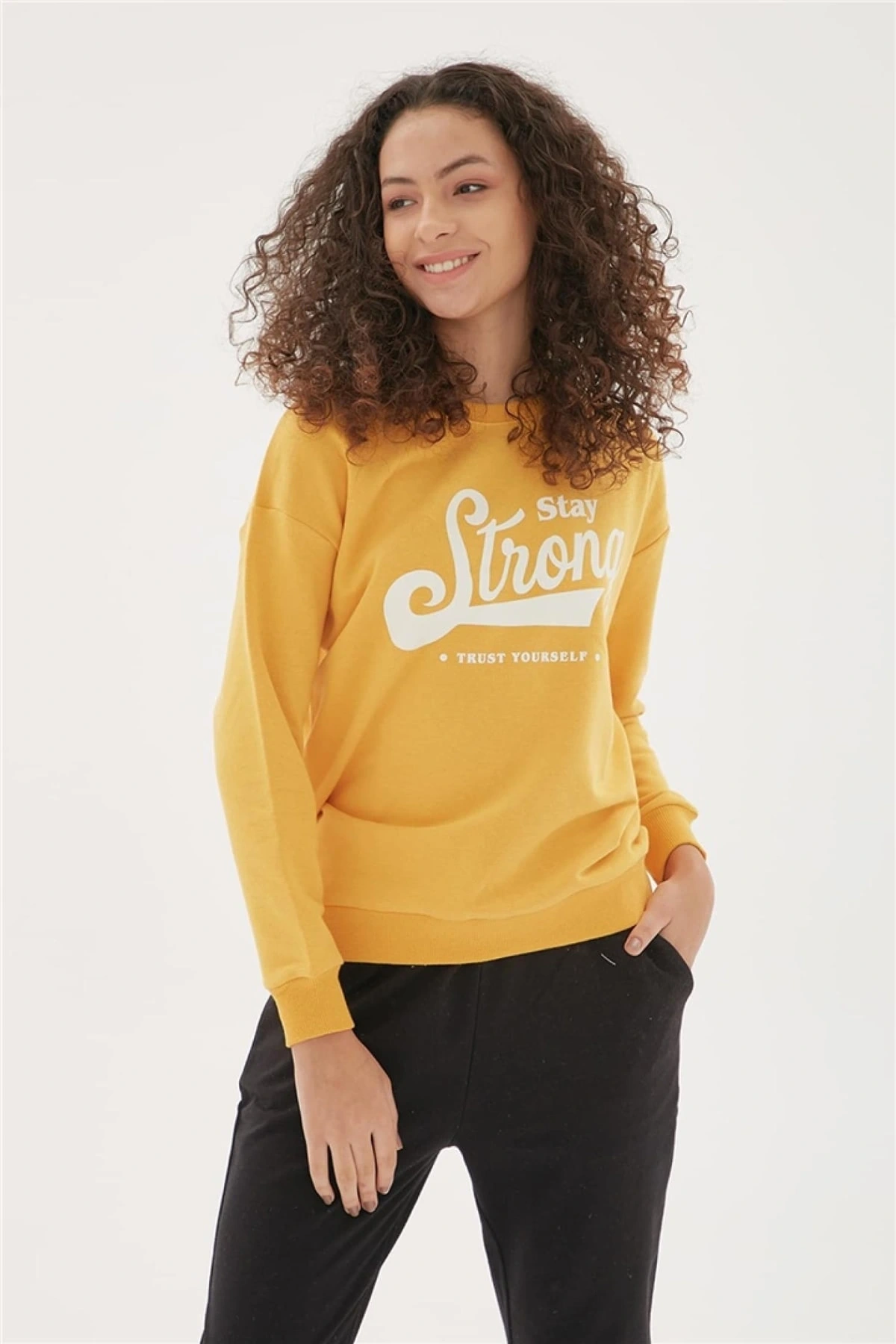 22k0578k1 Kadın Baskılı Sweatshirt