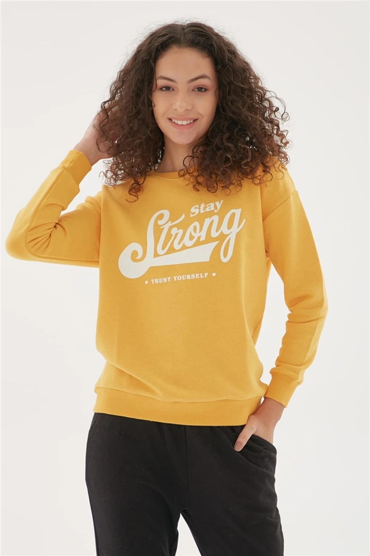 22k0578k1 Kadın Baskılı Sweatshirt