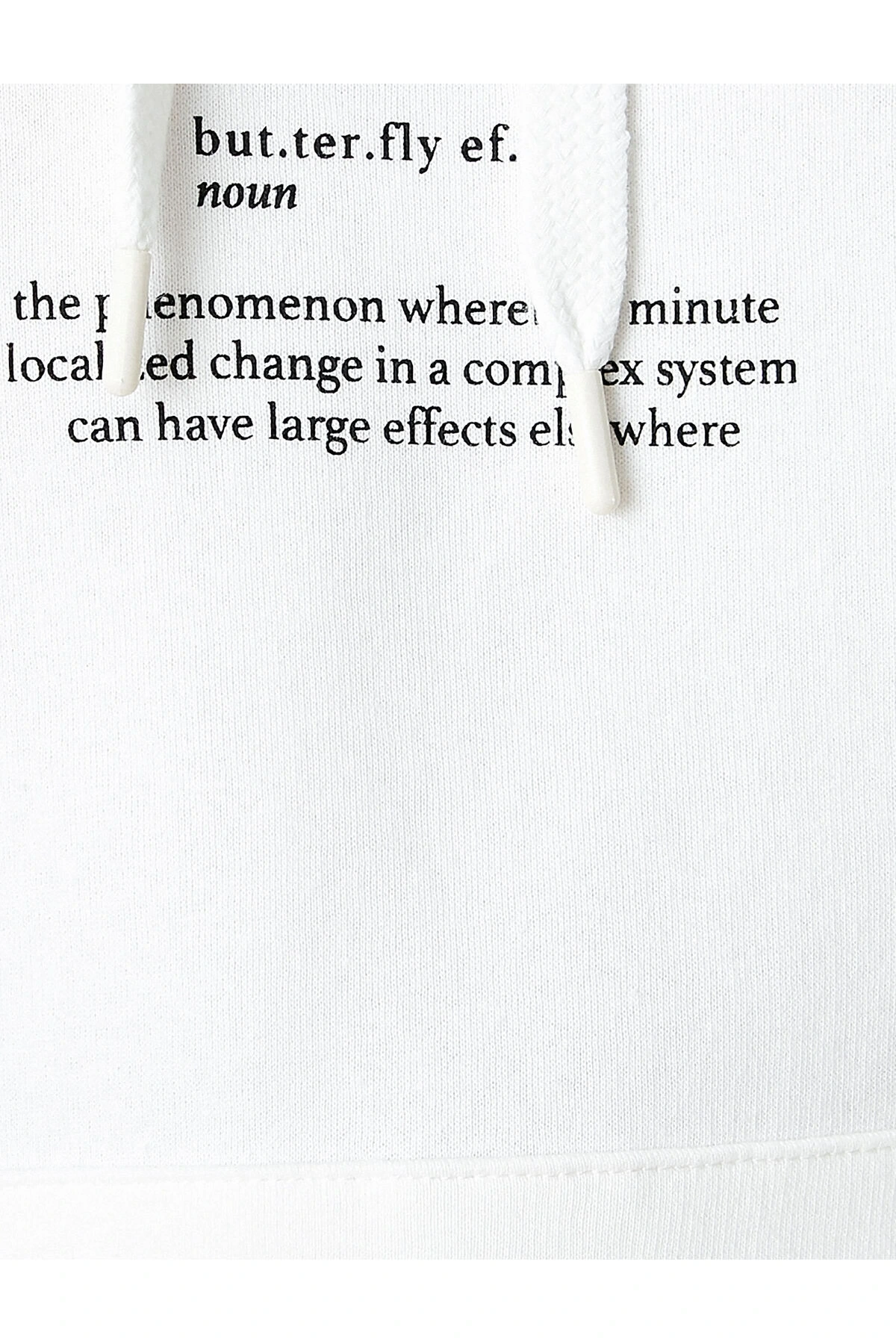 Kelebek Baskılı Sweatshirt Kapüşonlu Uzun Kollu