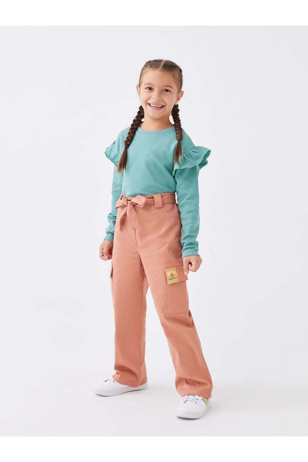 Bisiklet Yaka Basic Uzun Kollu Kız Çocuk Tişört