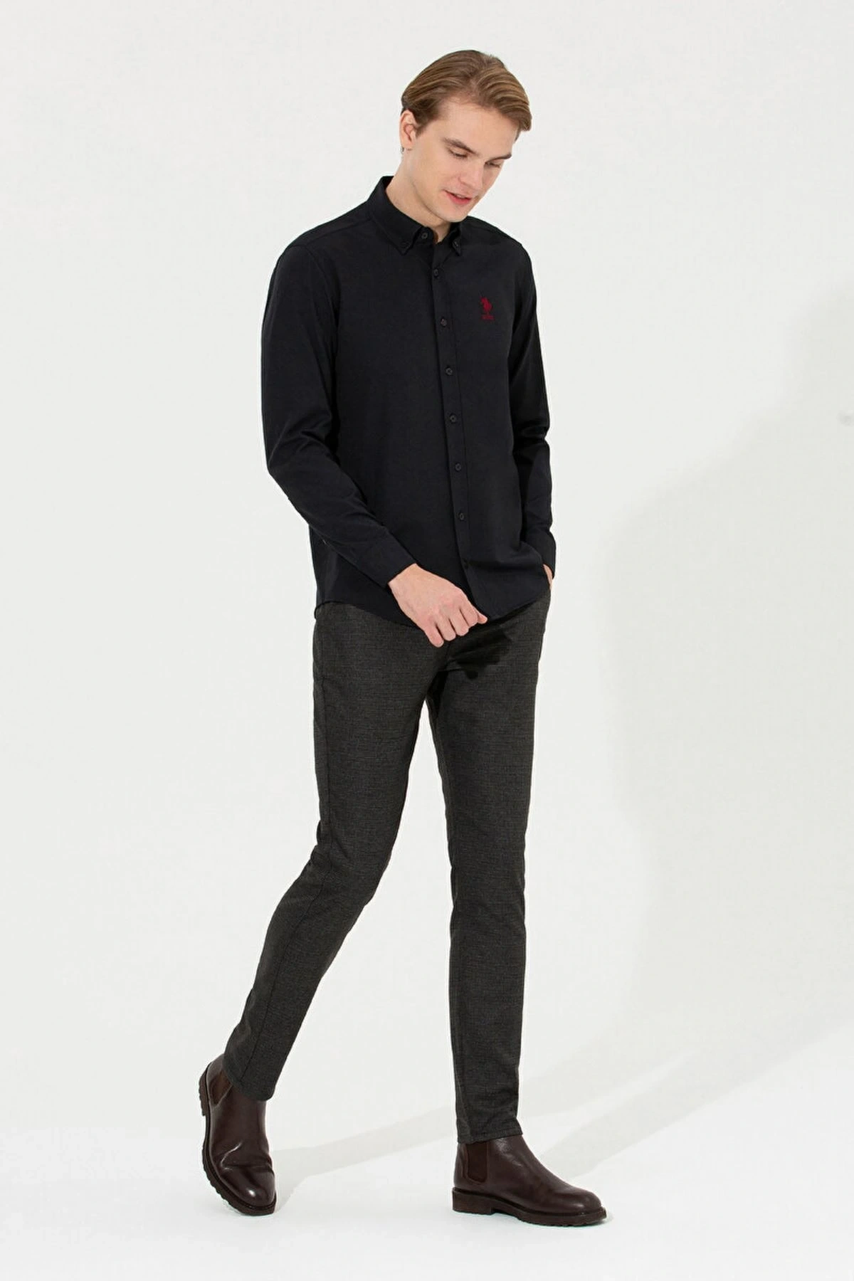 Gox022k Us Polo Assn Erkek Gömlek 1450315 Siyah