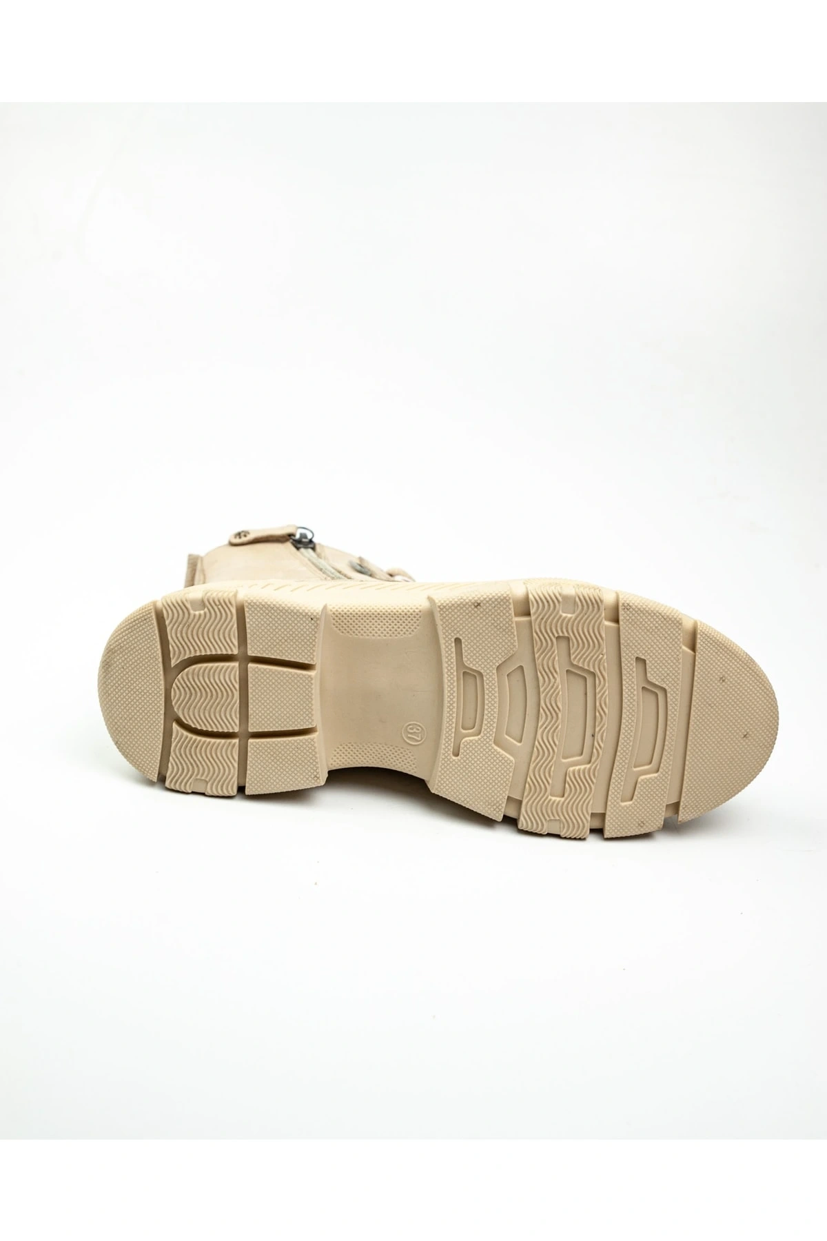 8893 Deri Kadın Bot Bej