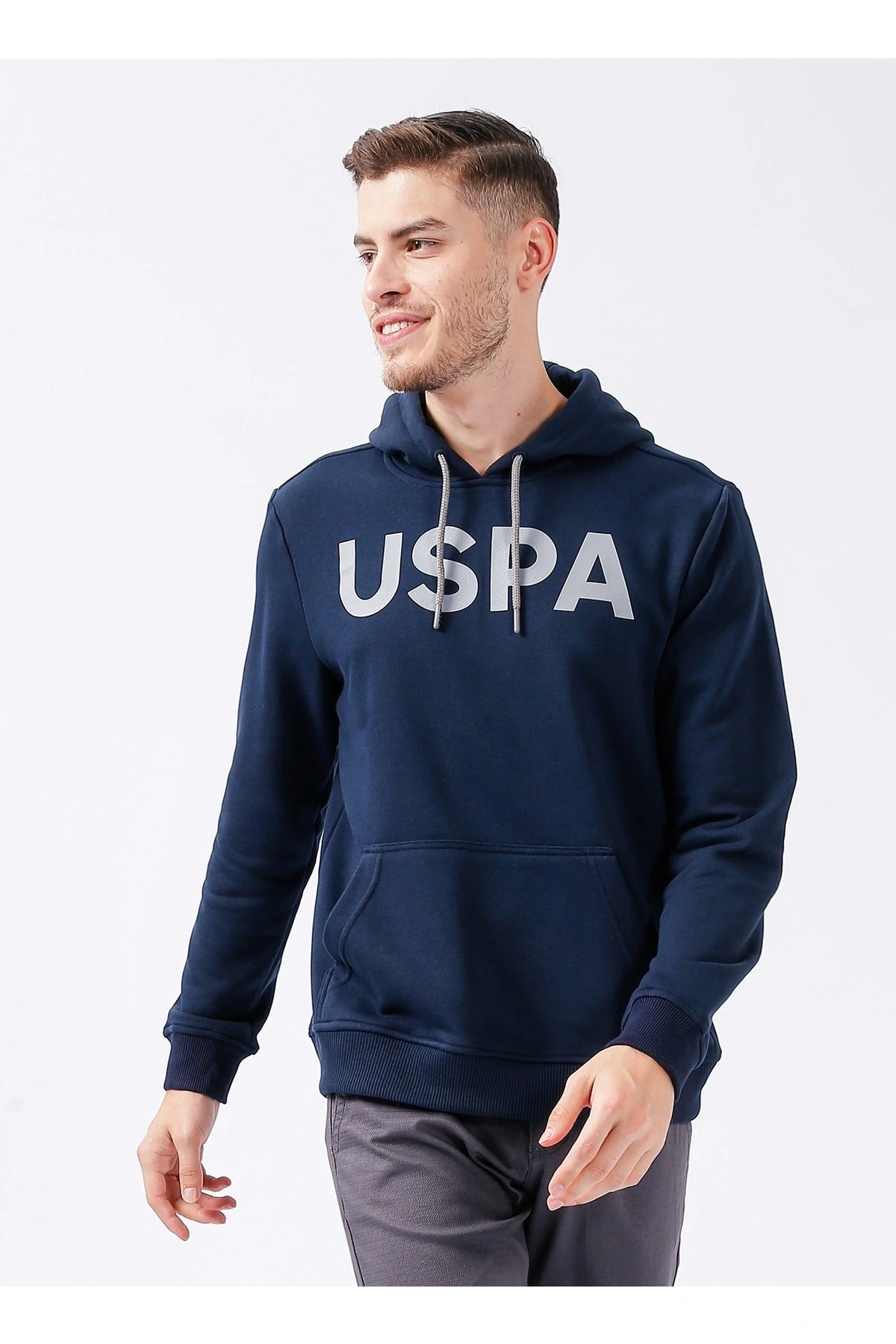 Kapüşon Yaka Lacivert Erkek Sweatshırt Guysk022