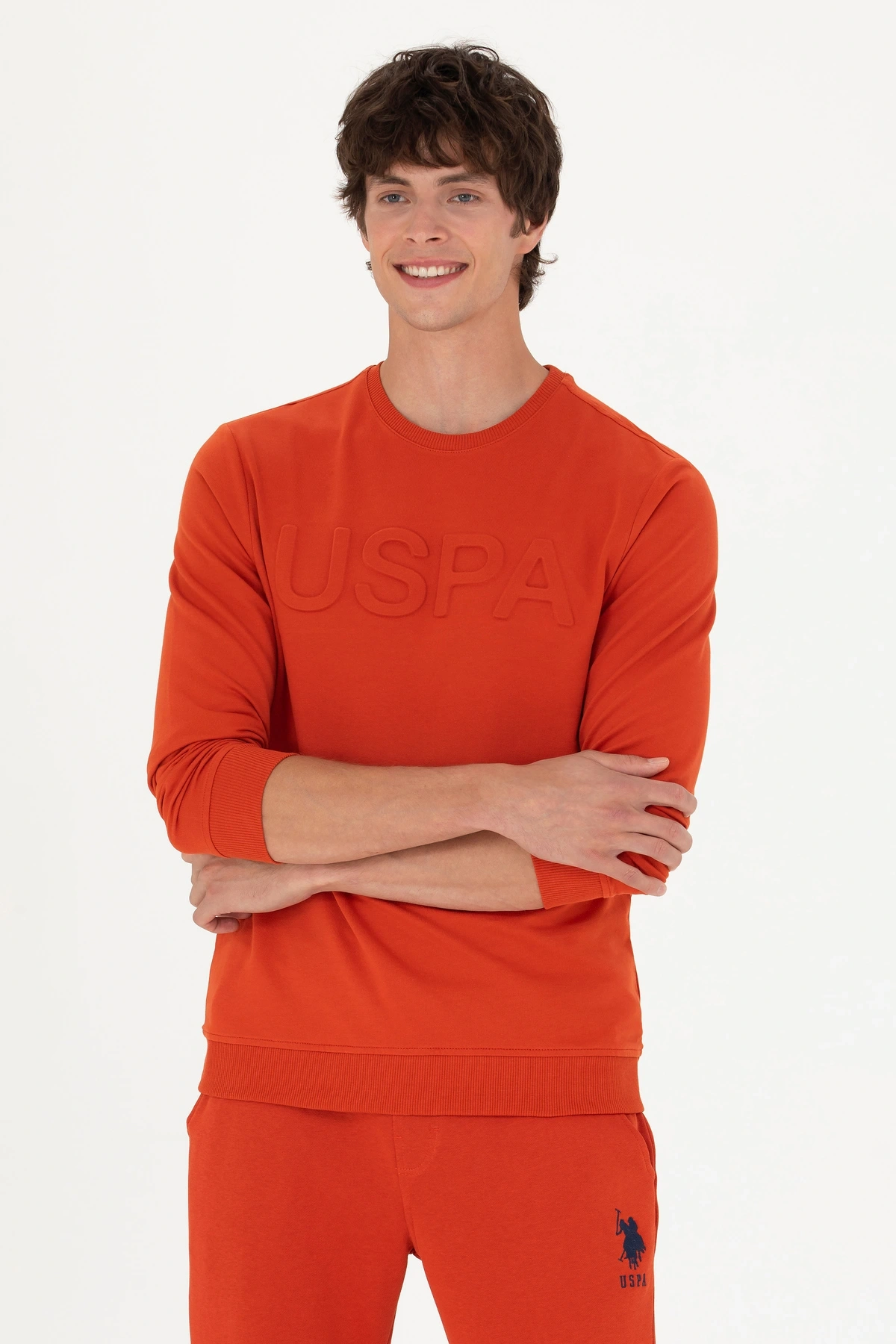 Erkek Kiremit Basic Sweatshirt 50269402-VR031
