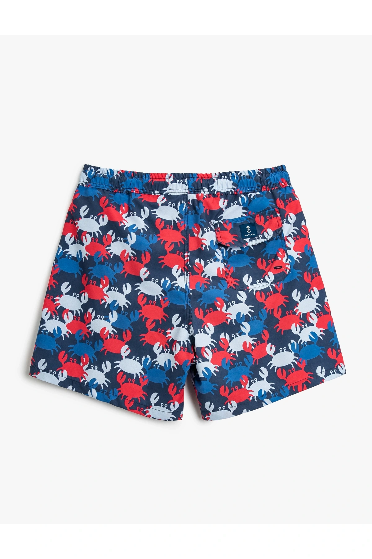 3Sam00063Bw B24 Mavi Desenli Erkek Deniz Shortu