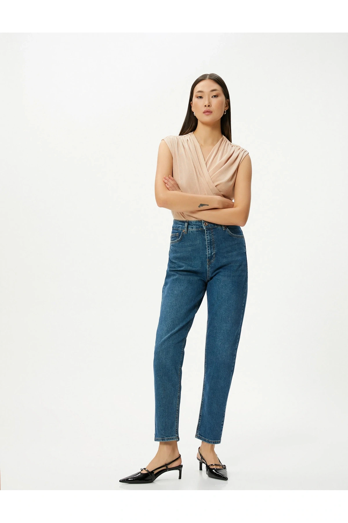 Kadın Jean Pantolon 4sal40025md Koyu Indigo