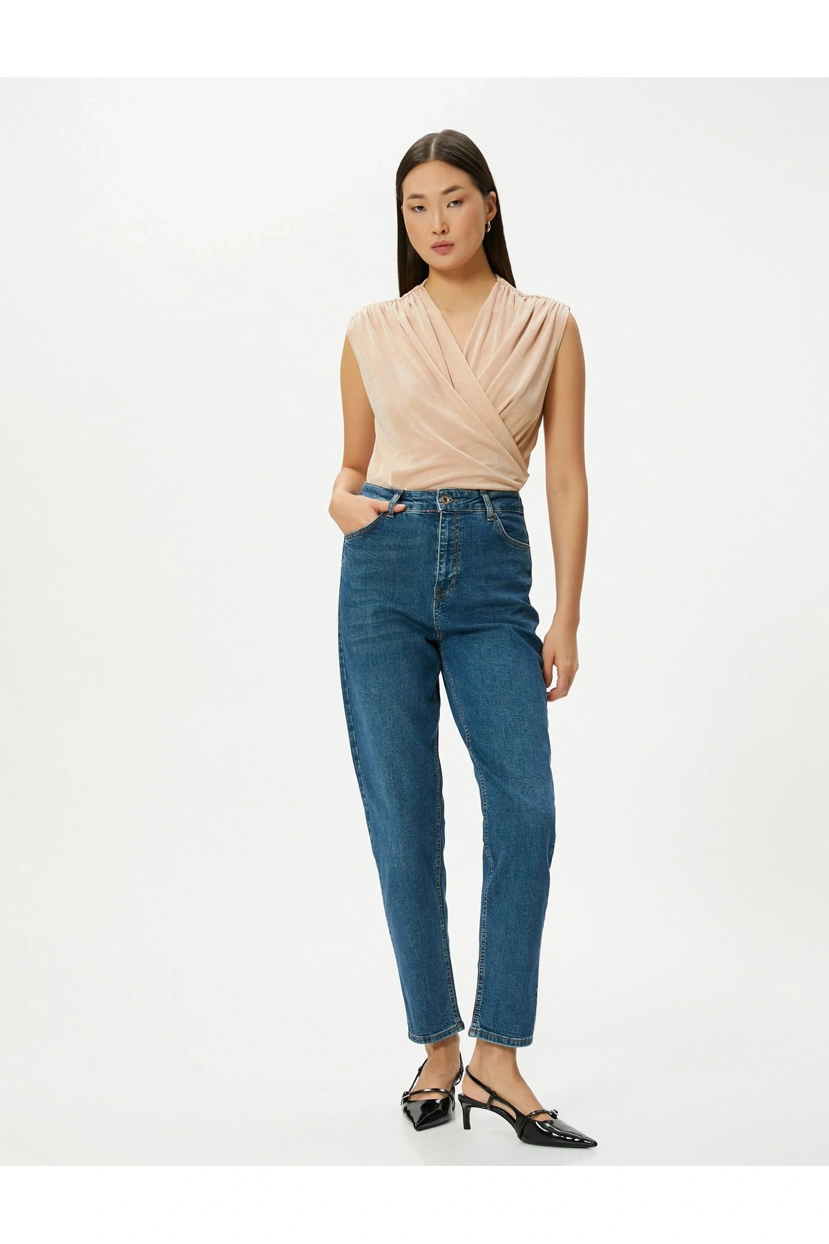 Kadın Jean Pantolon 4sal40025md Koyu Indigo