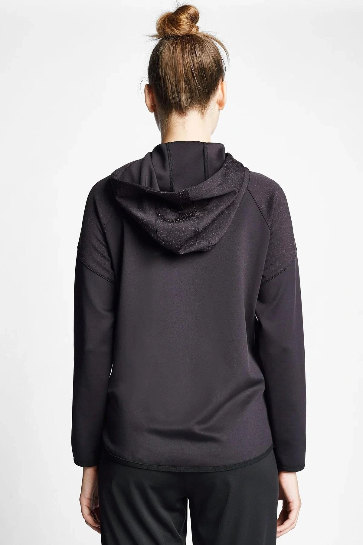 24B-2001 KADIN KOŞU FERMUARLI KAPÜŞONLU ÜST