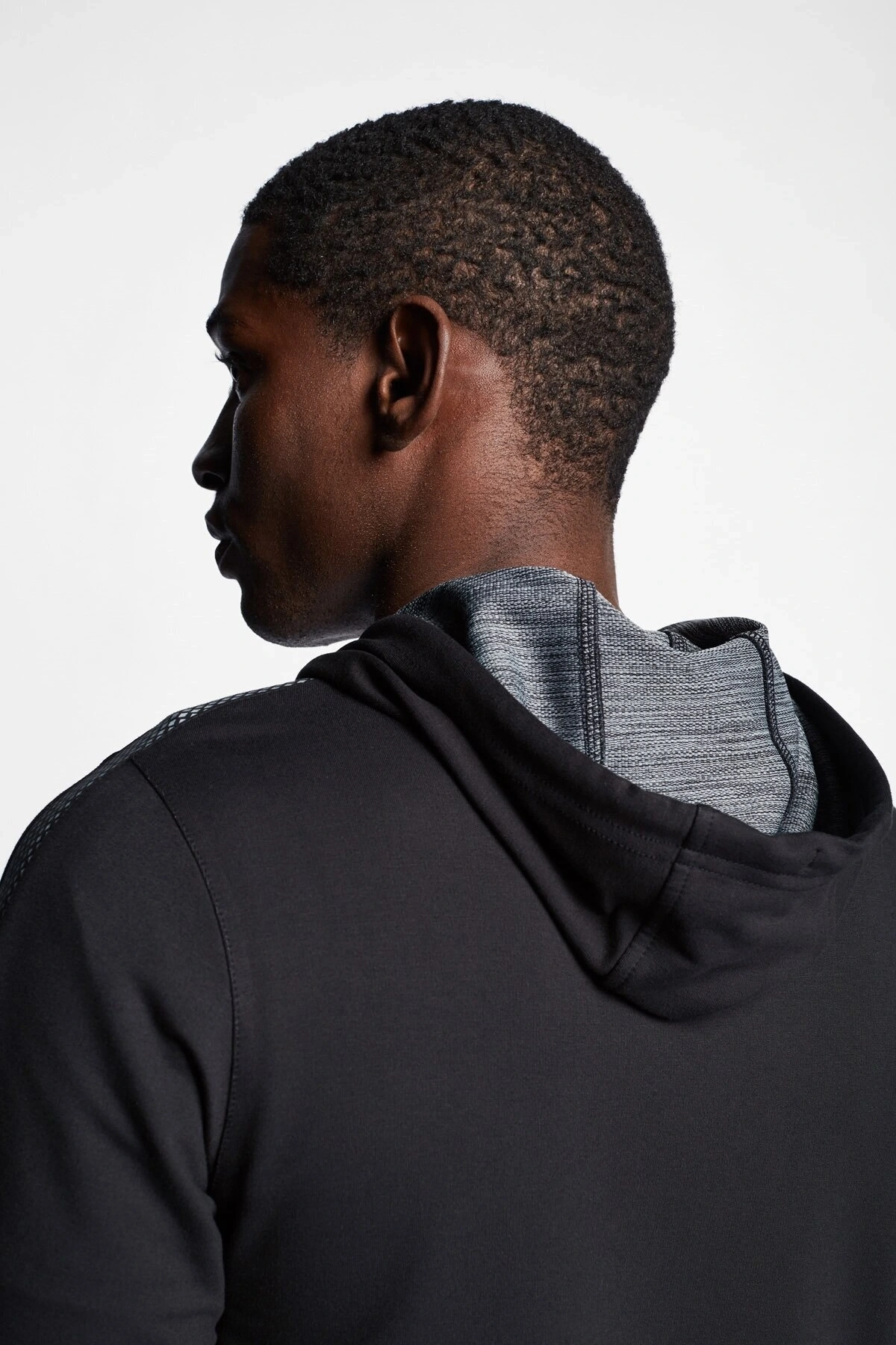 Siyah Erkek Fermuarlı Kapüşonlu Sweatshirt 22b-1118