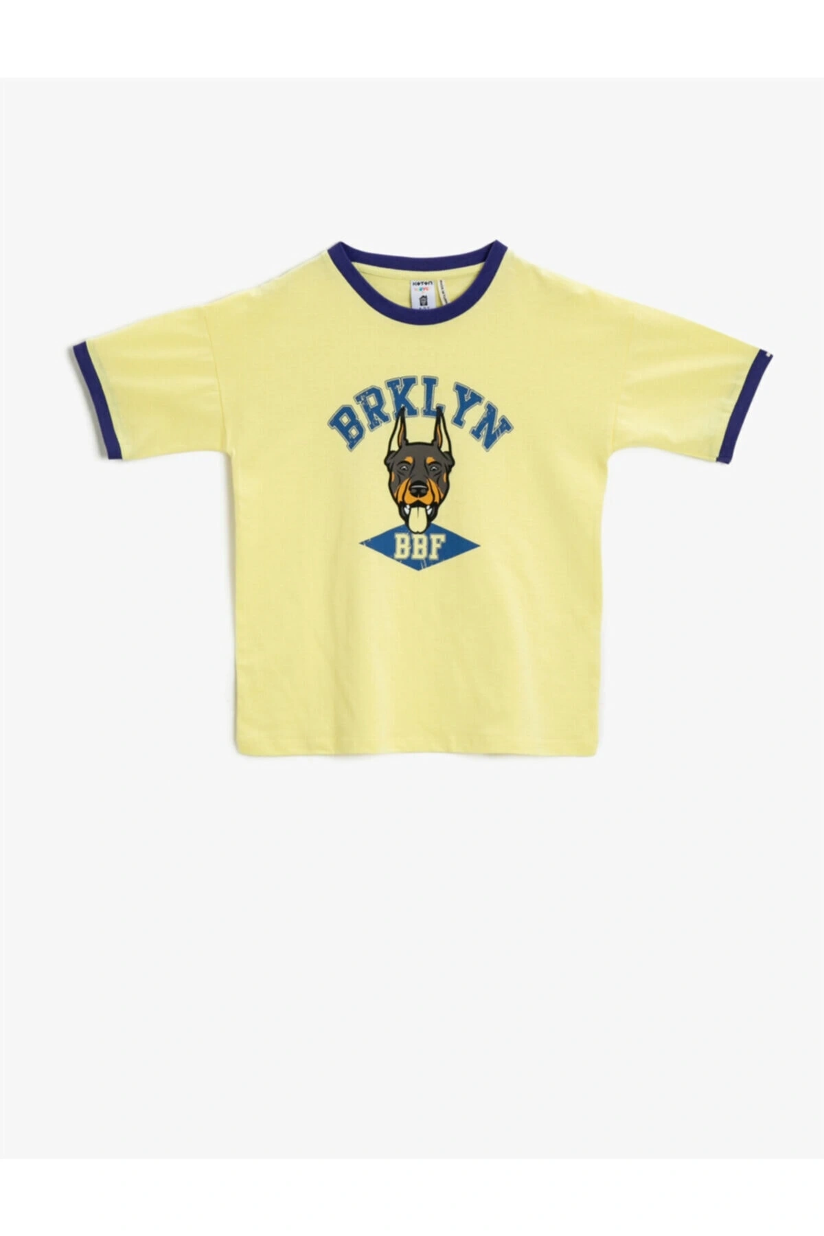 Erkek Çocuk Bisiklet Yaka Kisa Kollu Pamuklu T-Shirt