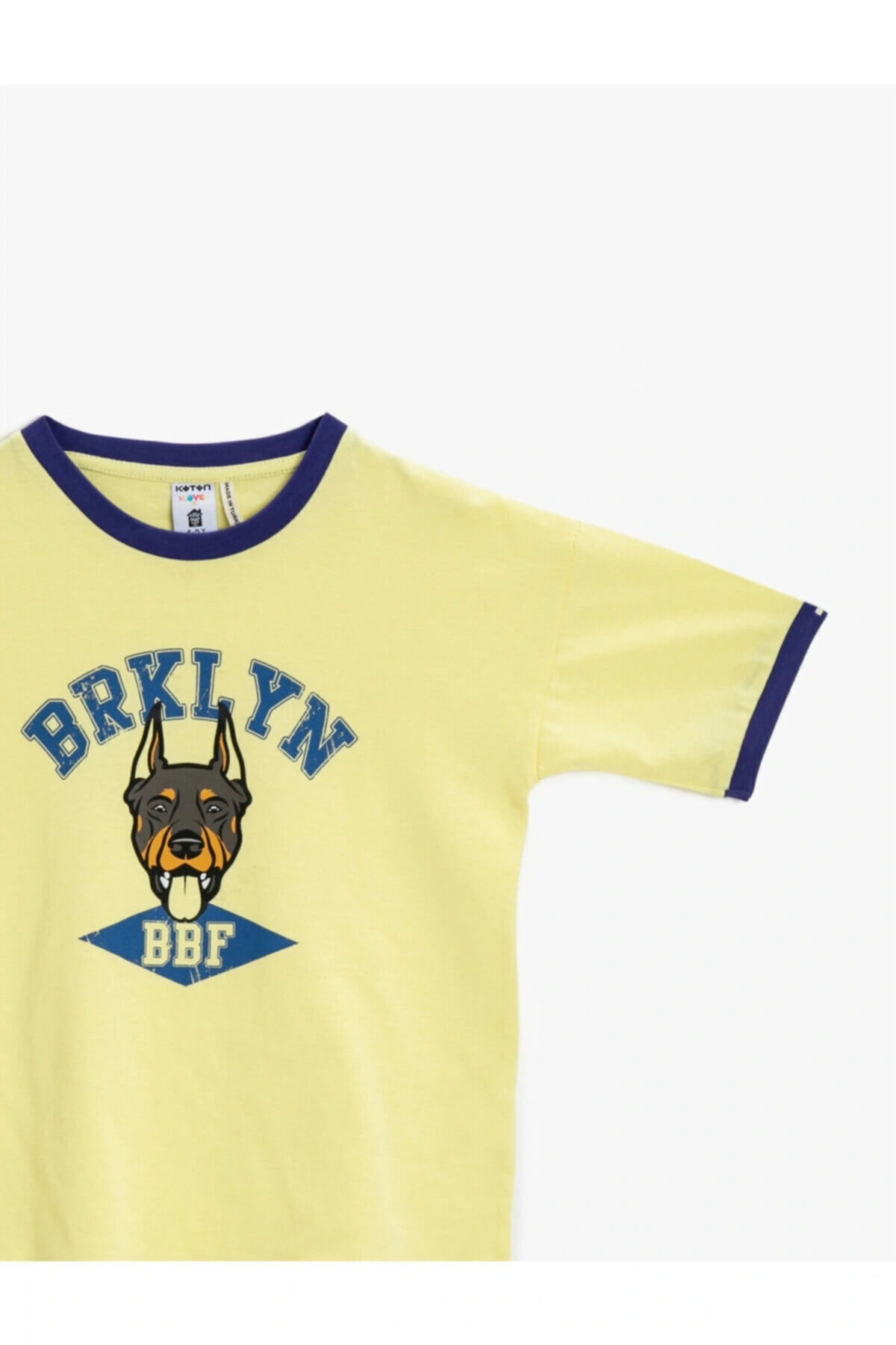 Erkek Çocuk Bisiklet Yaka Kisa Kollu Pamuklu T-Shirt