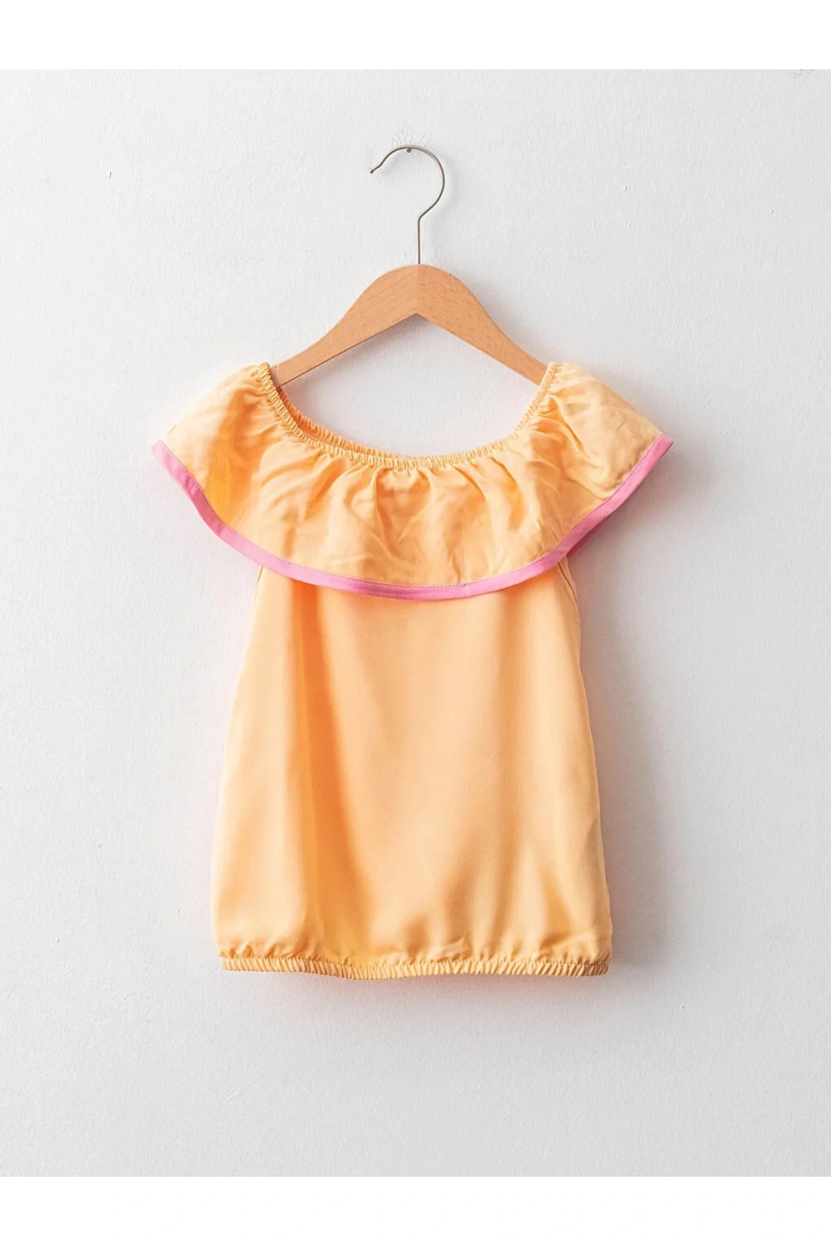 Lcw Kids Kayık Yaka Basic Viskon Kız Çocuk Bluz