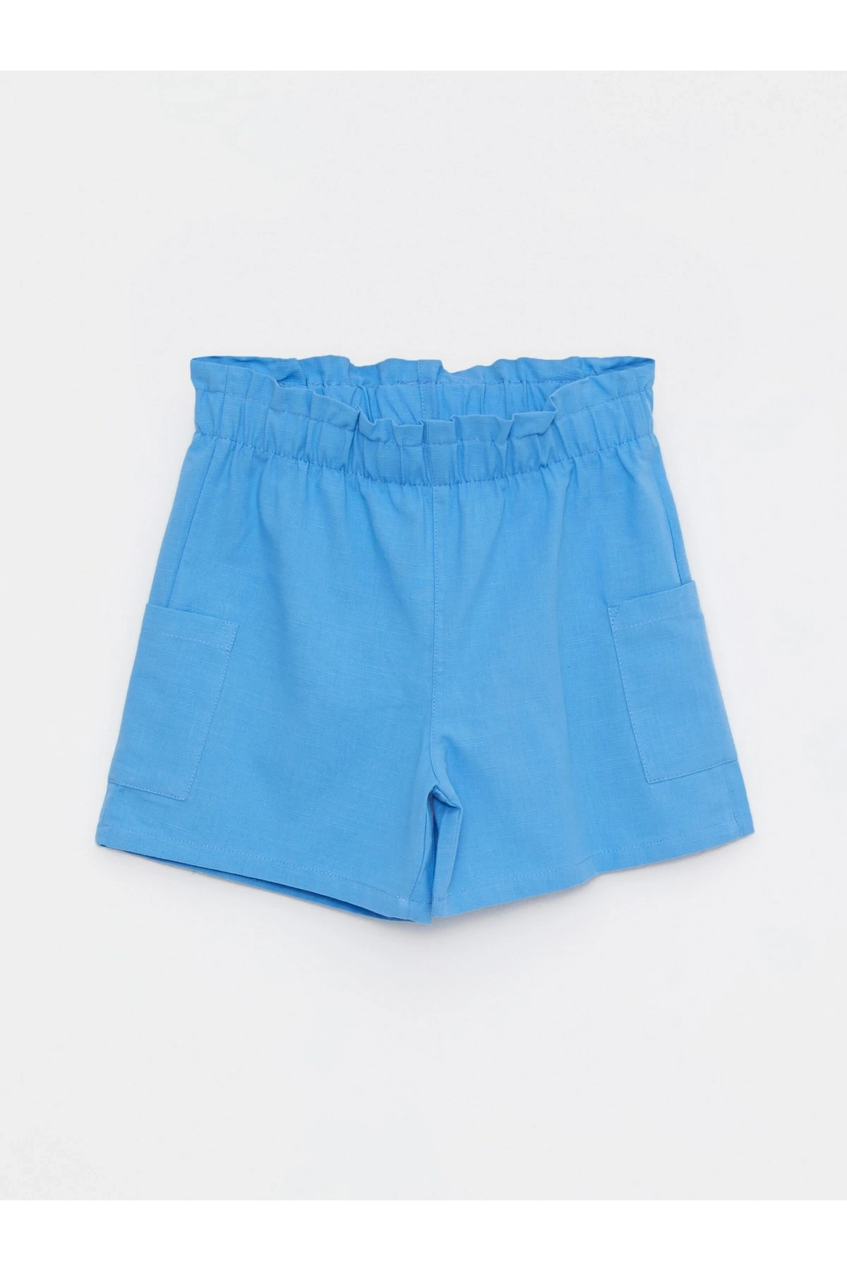 Beli Lastikli Basic Poplin Kız Çocuk Şort