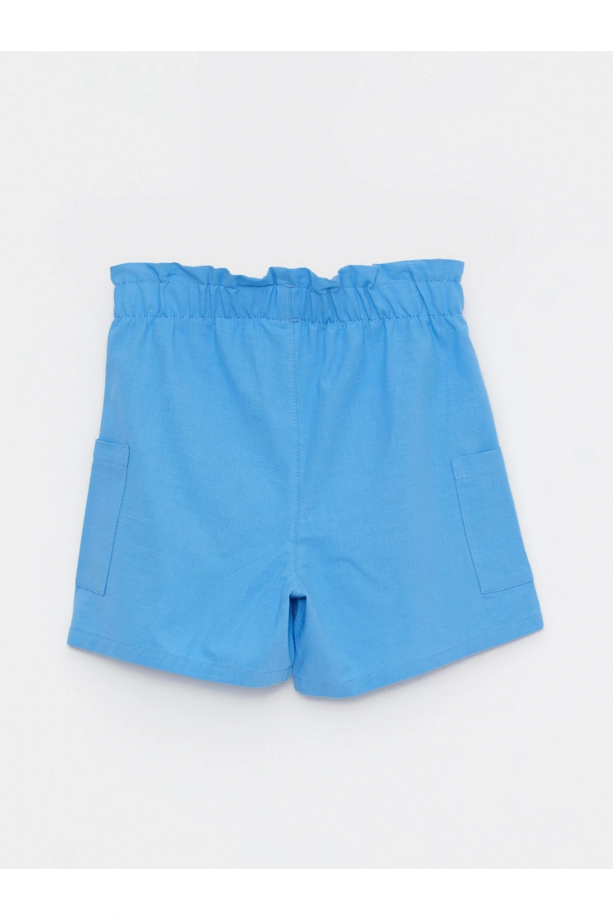 Beli Lastikli Basic Poplin Kız Çocuk Şort