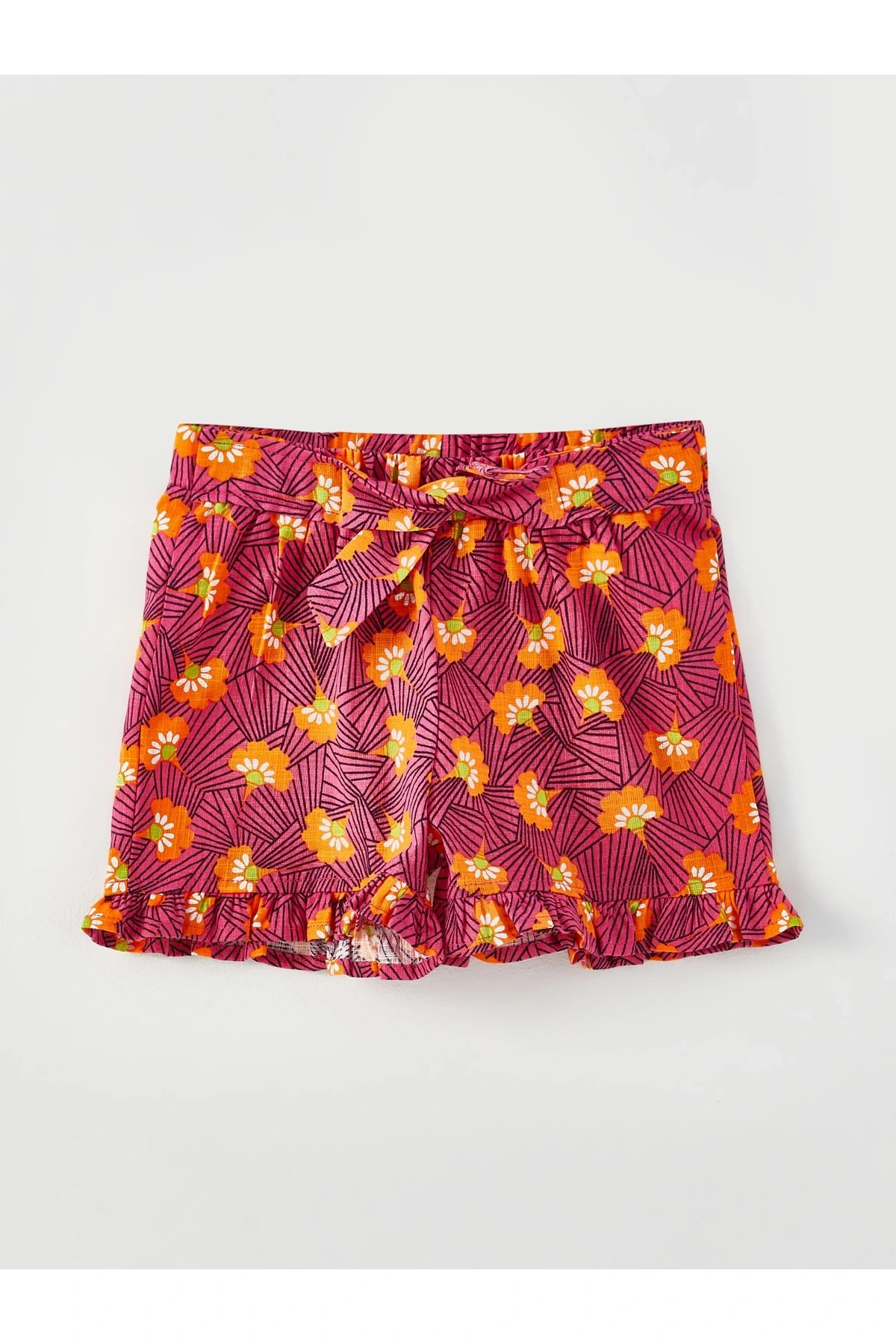 Bisiklet Yaka Kız Bebek Bluz Ve Şort 2li Takım