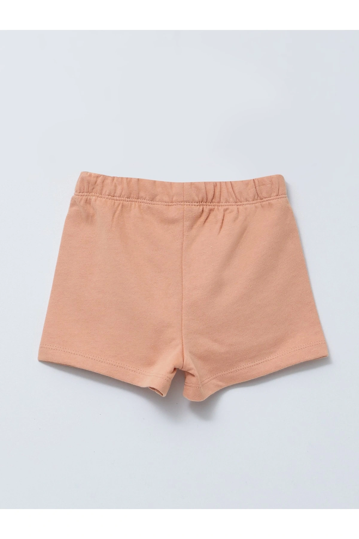 Beli Lastikli Pamuklu Kız Bebek Şort