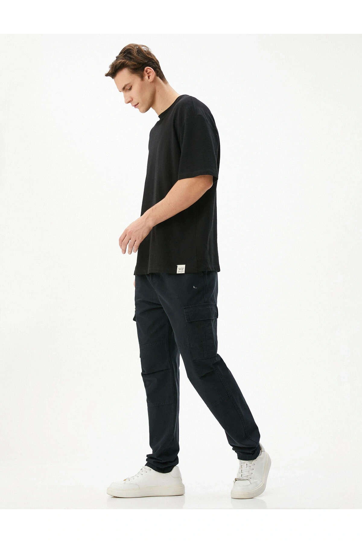 Kargo Cepli Pantolon Beli Bağcıklı Pamuklu