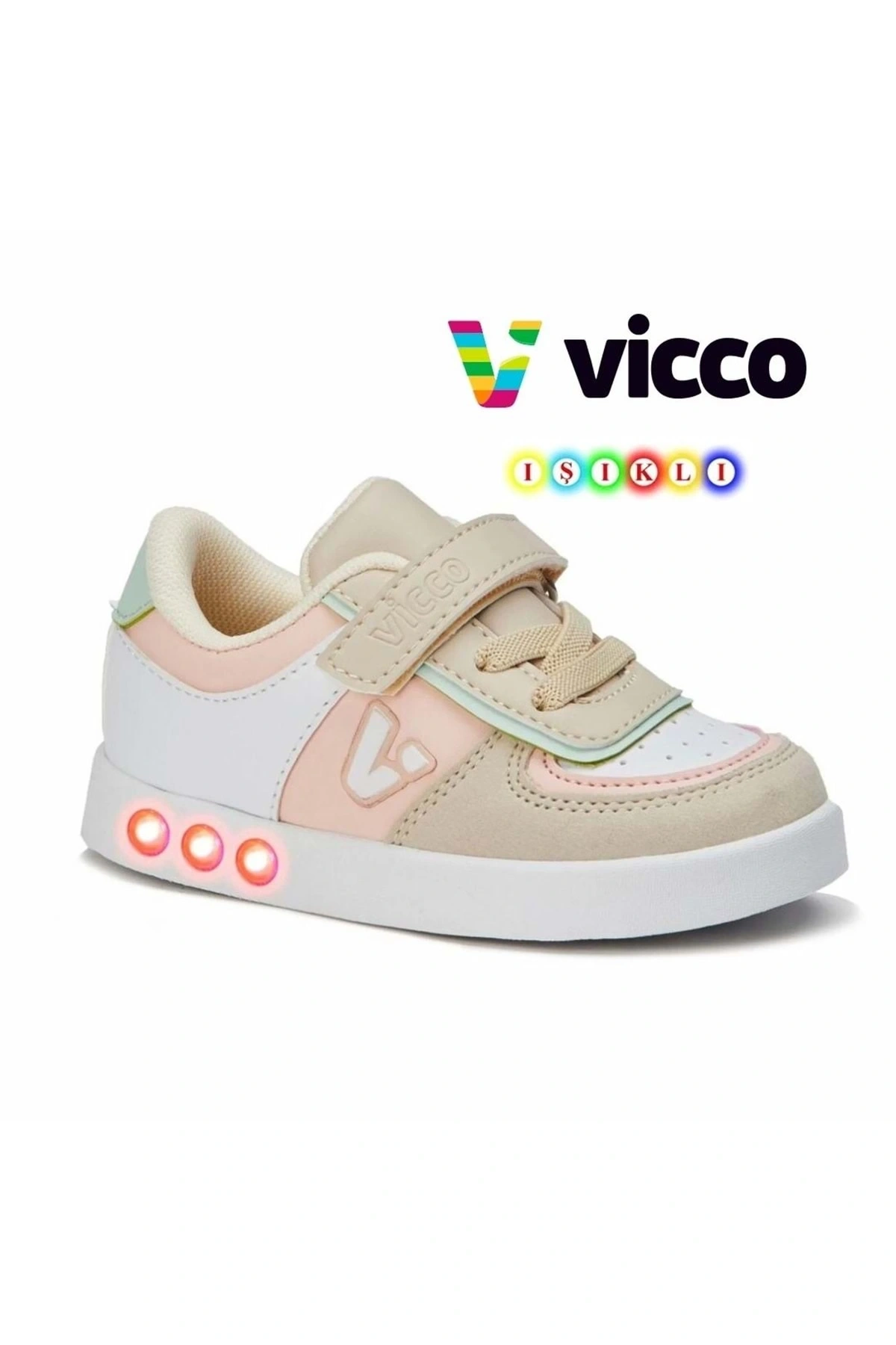Sam Işıklı Ortopedik Çocuk Spor Ayakkabı PUDRA