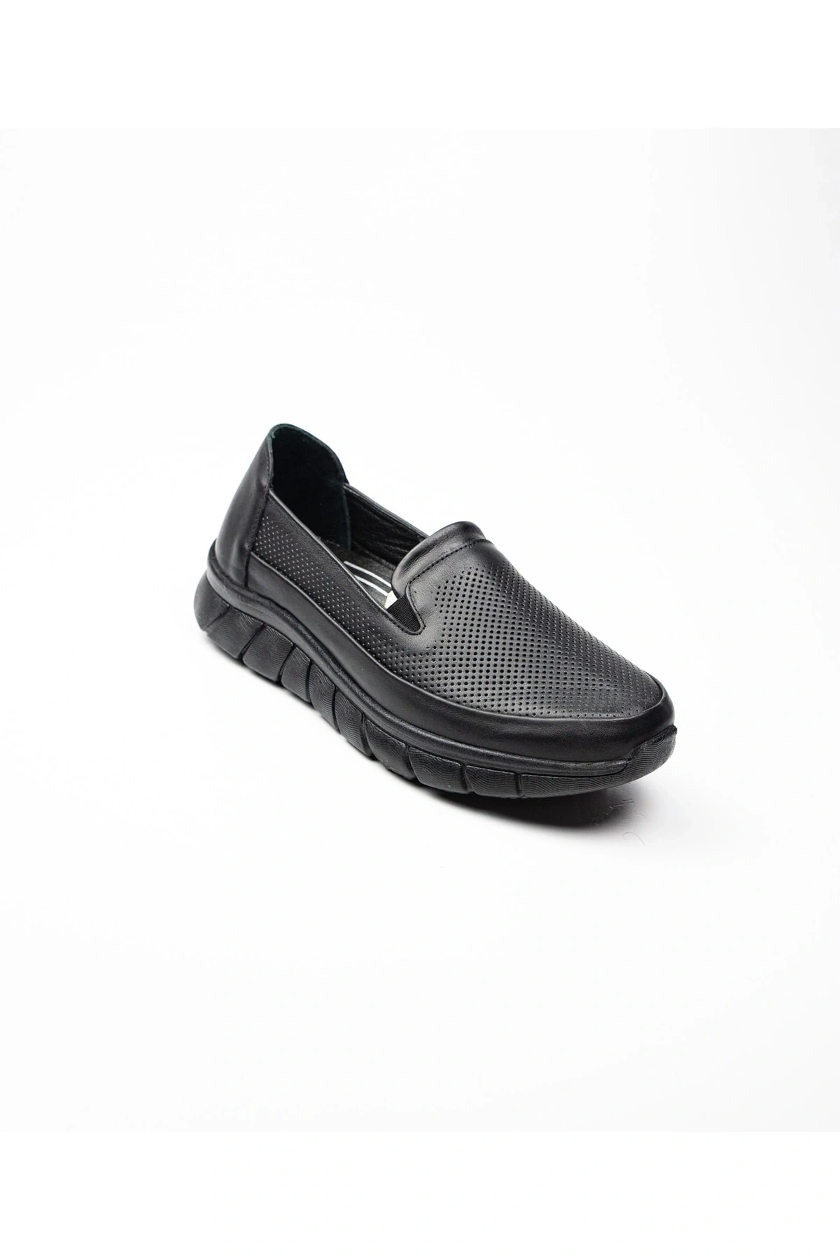 9130 Siyah Deri Kadın Günlük Ayakkabı