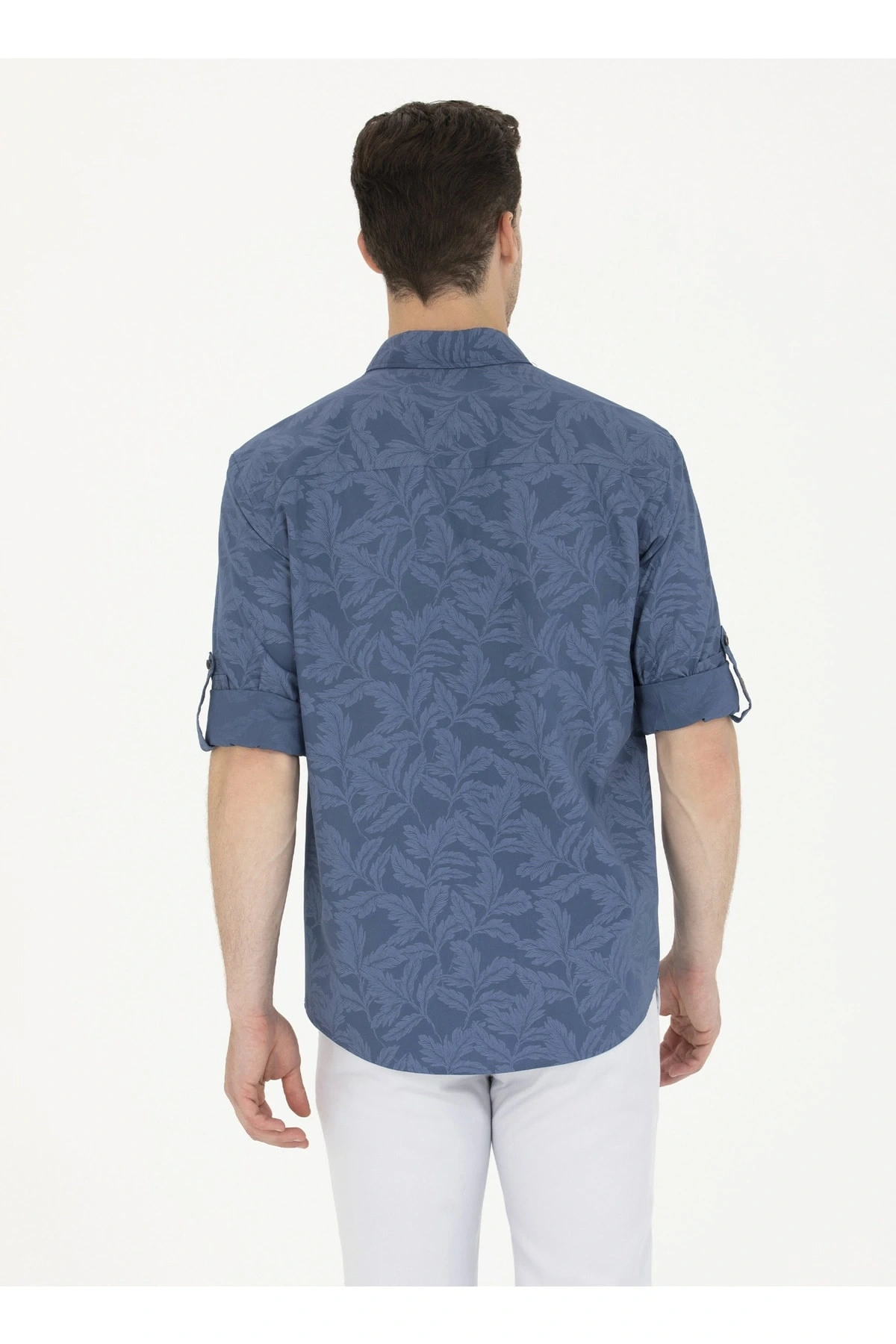 U.S. Polo Assn. Comfort Fit Düğmeli Yaka Lacivert Erkek Gömlek REGGAR