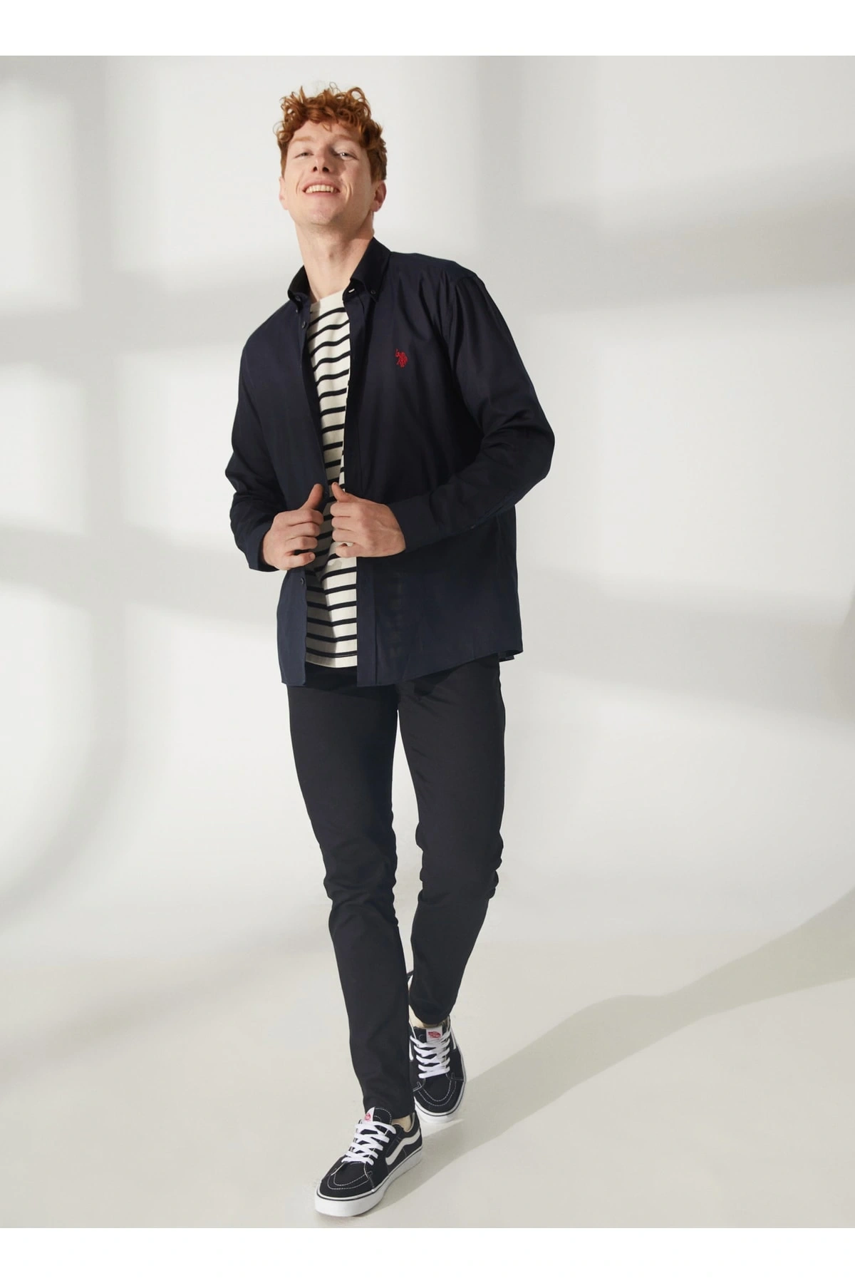 G081GL078 Dernest23Y 1600054 Us Polo Assn Erkek Kanvas Pantolon Siyah