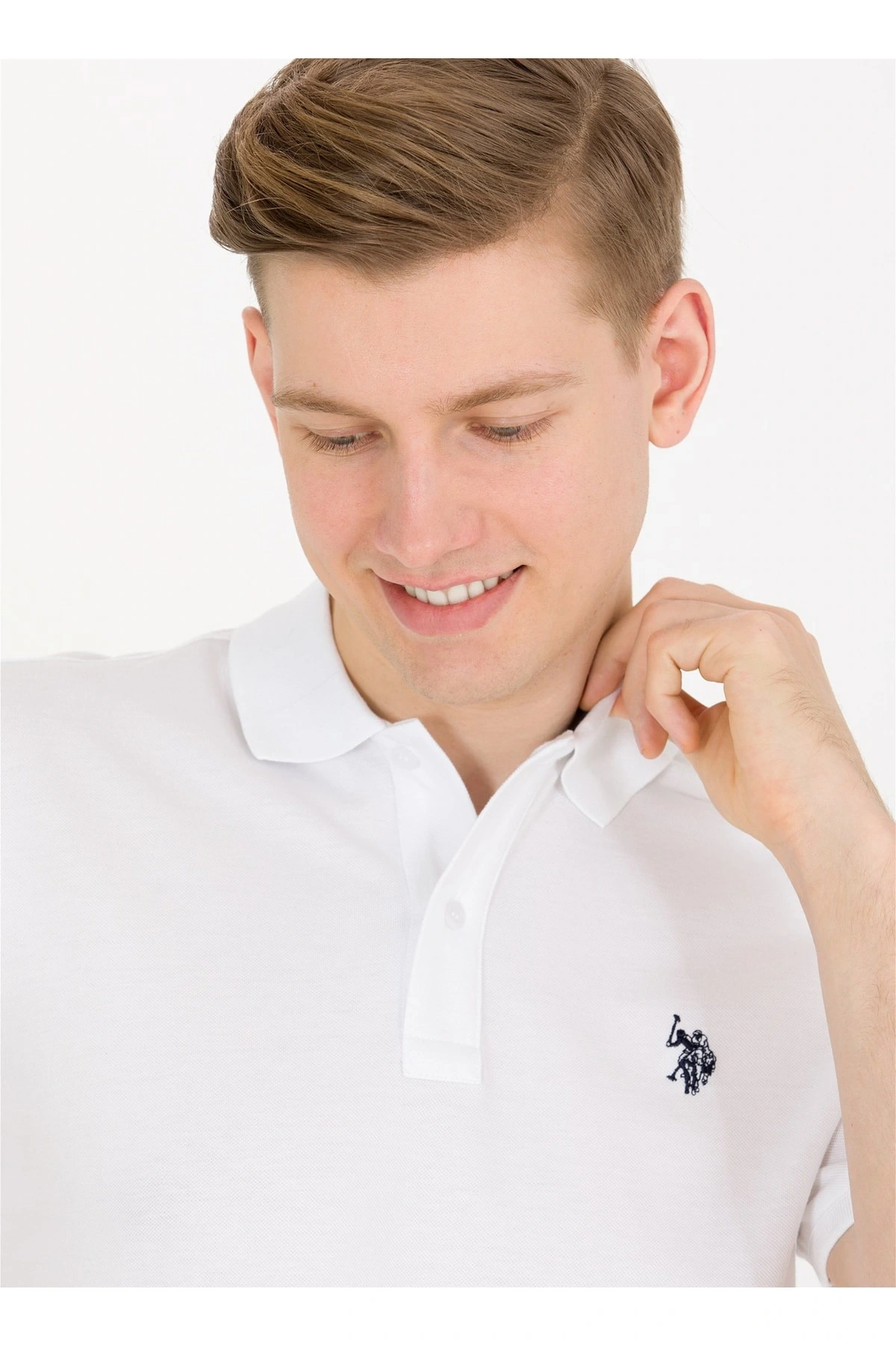 U.S.POLO Polo T-shirt, L, Beyaz