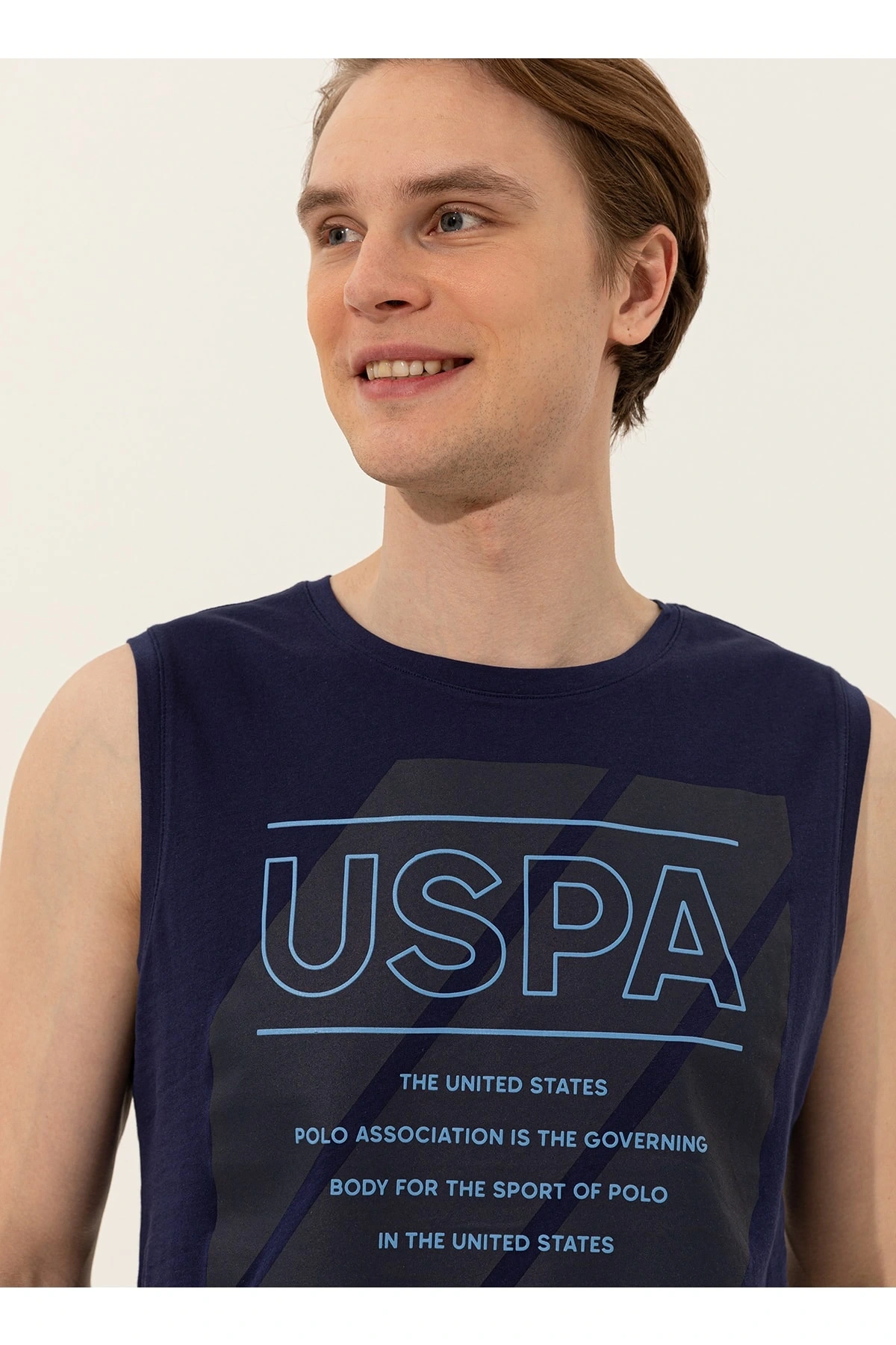 Bisiklet Yaka Lacivert Erkek T-shirt Beder