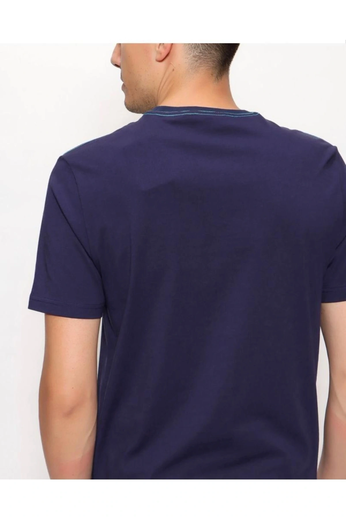 Erkek Regular Bisiklet Yaka Baskılı T-shırt